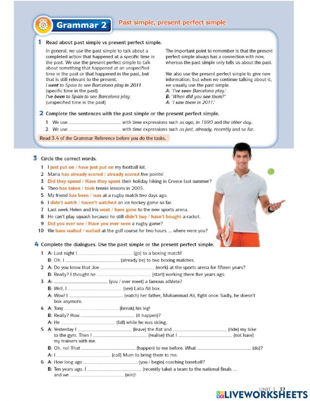 Form 5 Unit 3 The World of Sport