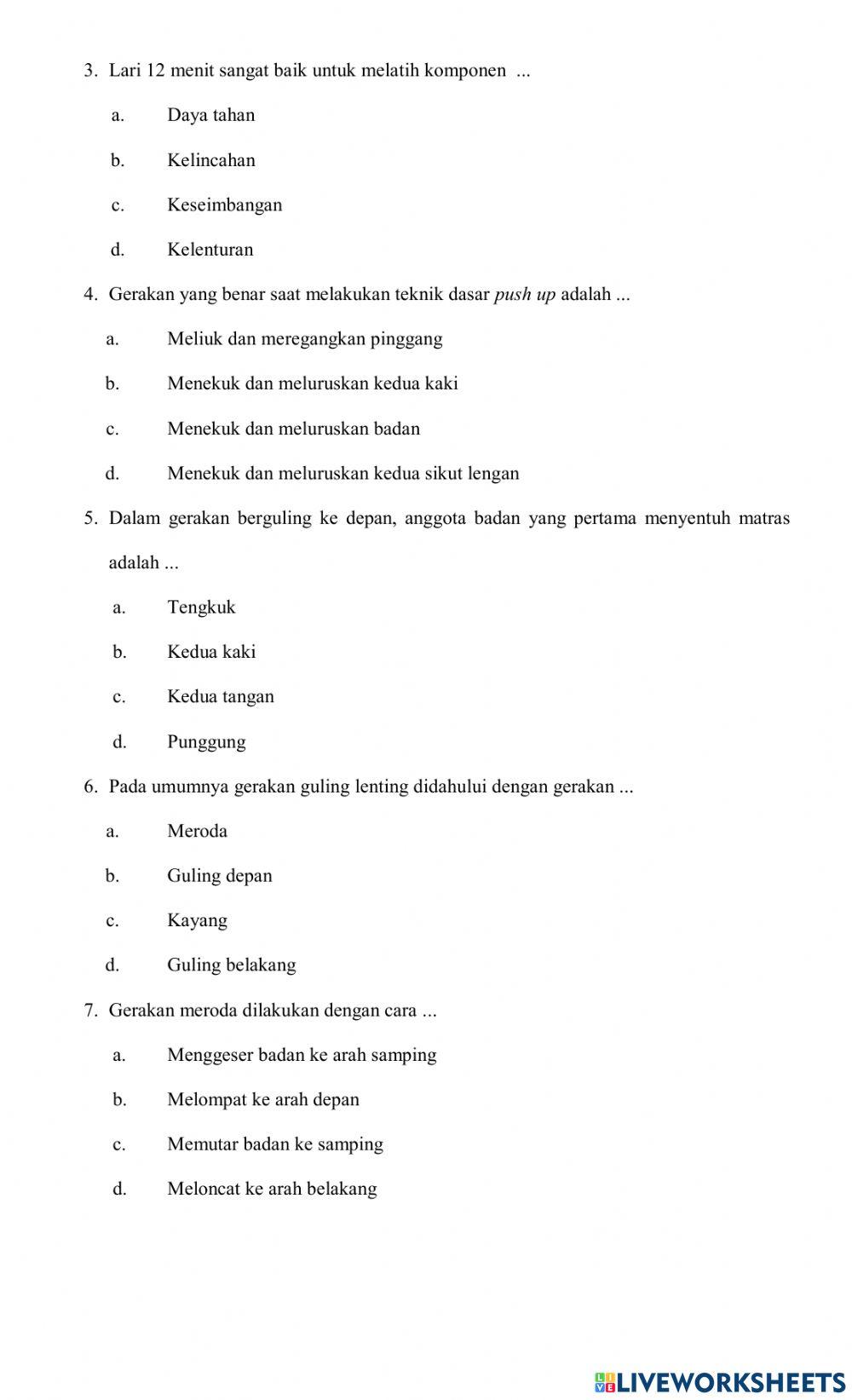 Penilaian harian 2 smt.2 kls 8