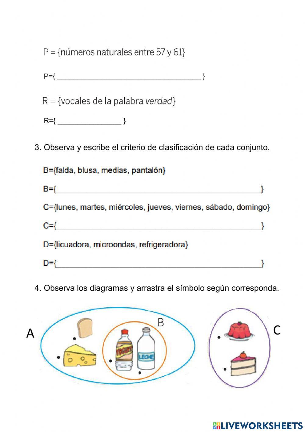Práctica Calificada sobre conjuntos