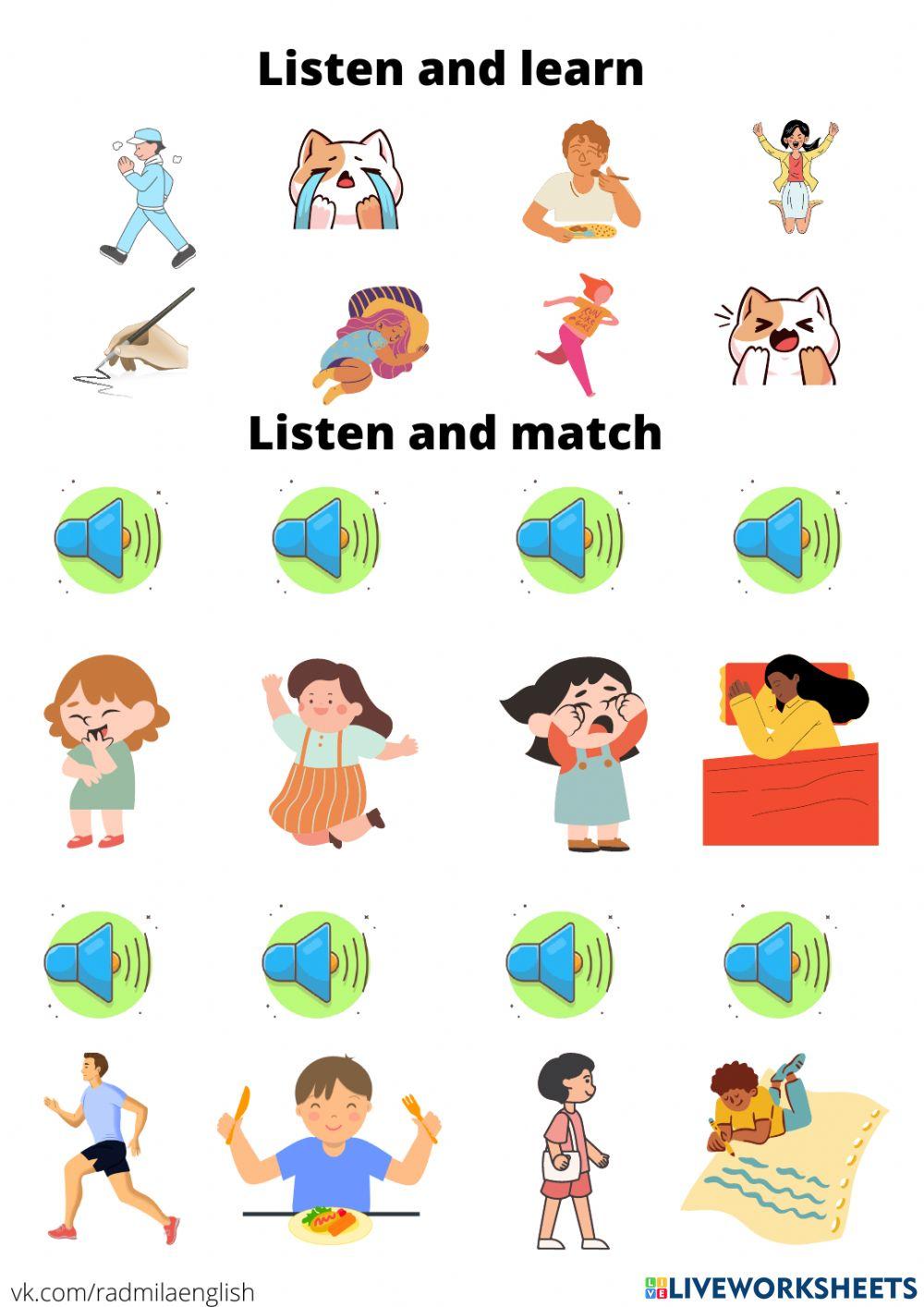 Action verbs + Present Continuous