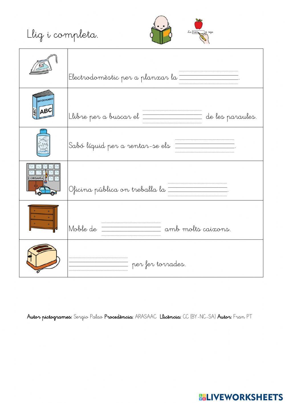 Completar definicions 2. Completar definicions 2.