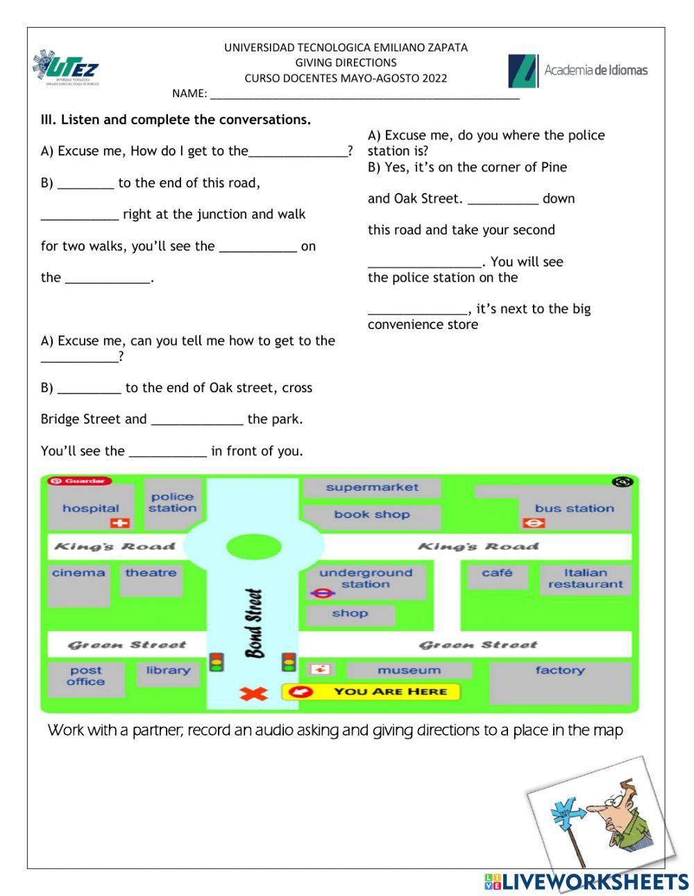 Asking - Giving directions