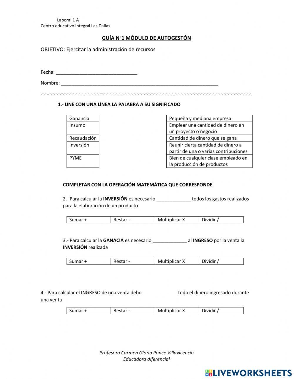 Término de venta de productos