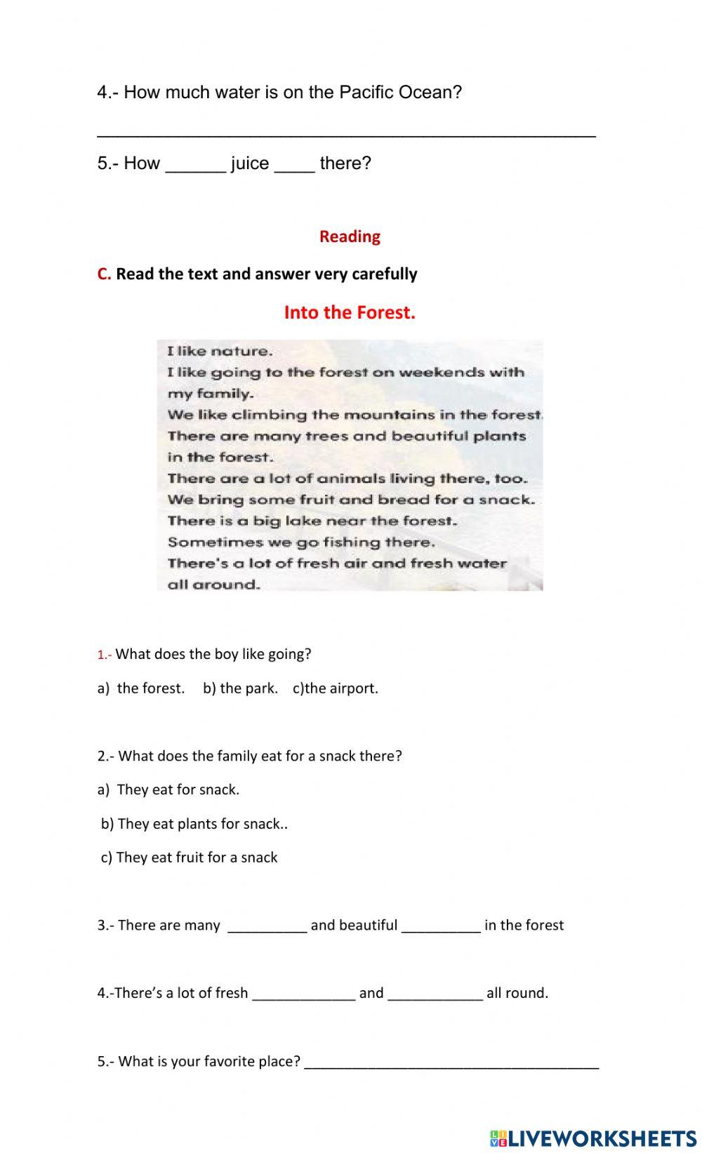 English 4th grade exam