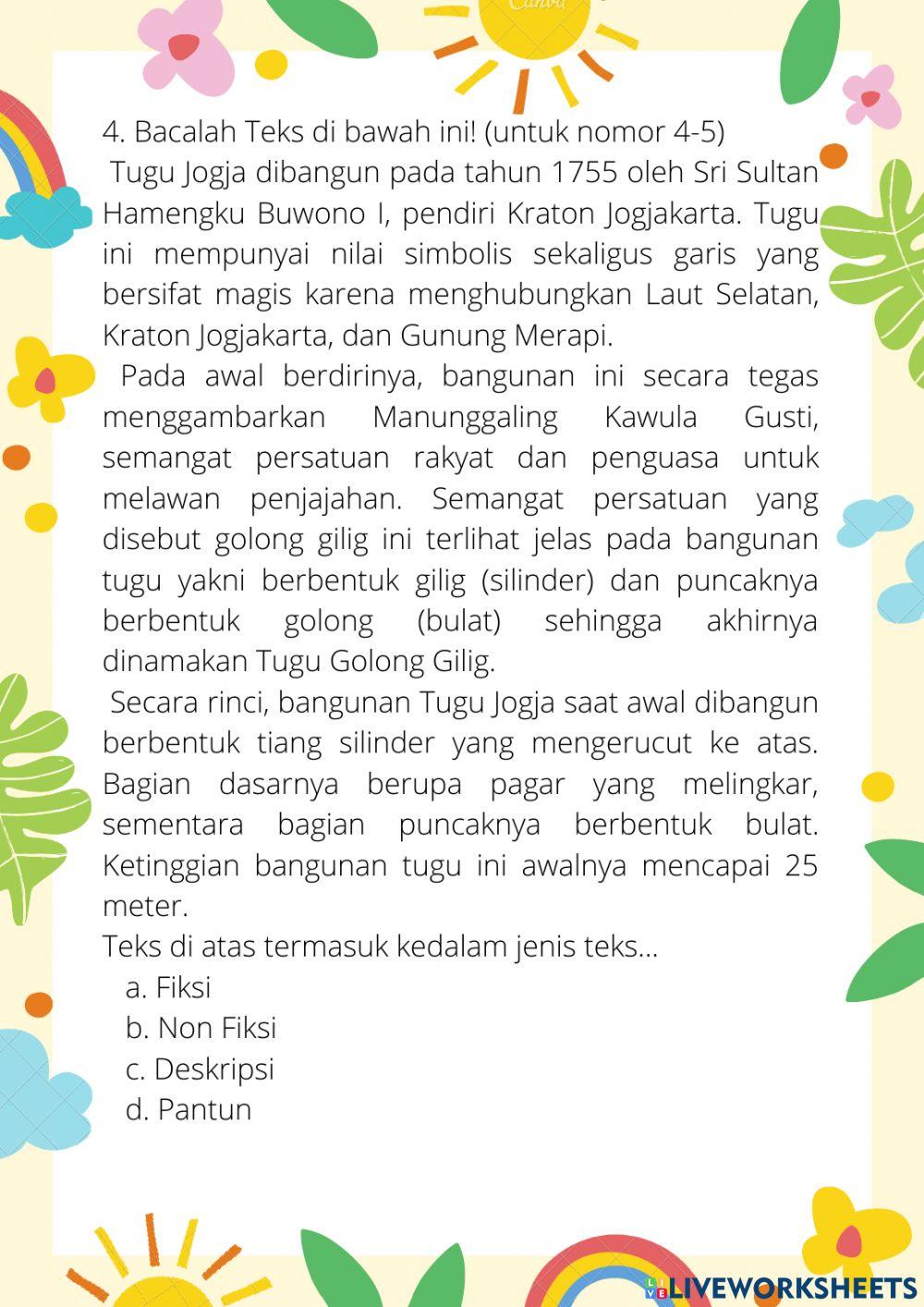 Evaluasi tema 5 Sub 1 Pemb. 1