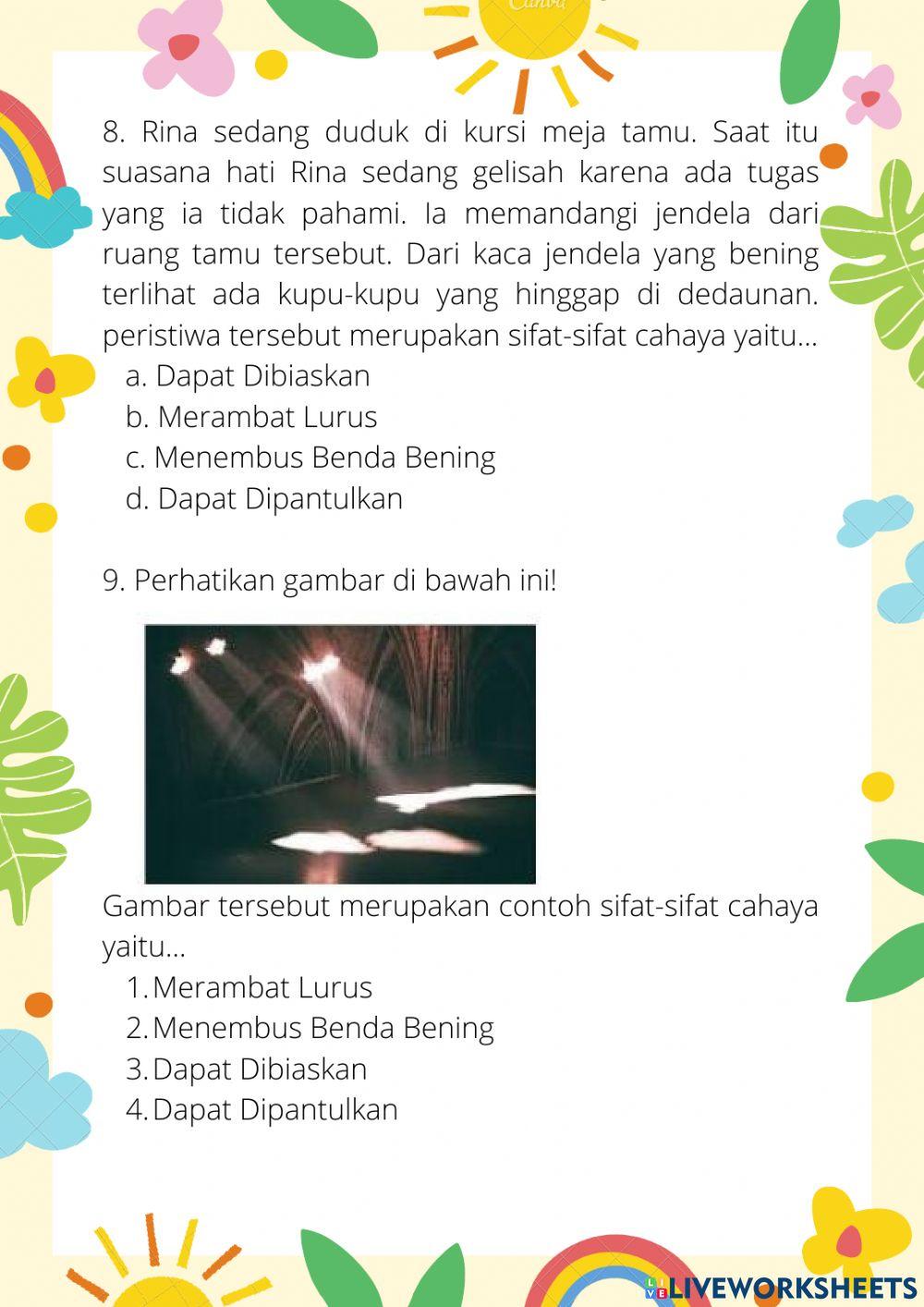 Evaluasi tema 5 Sub 1 Pemb. 1