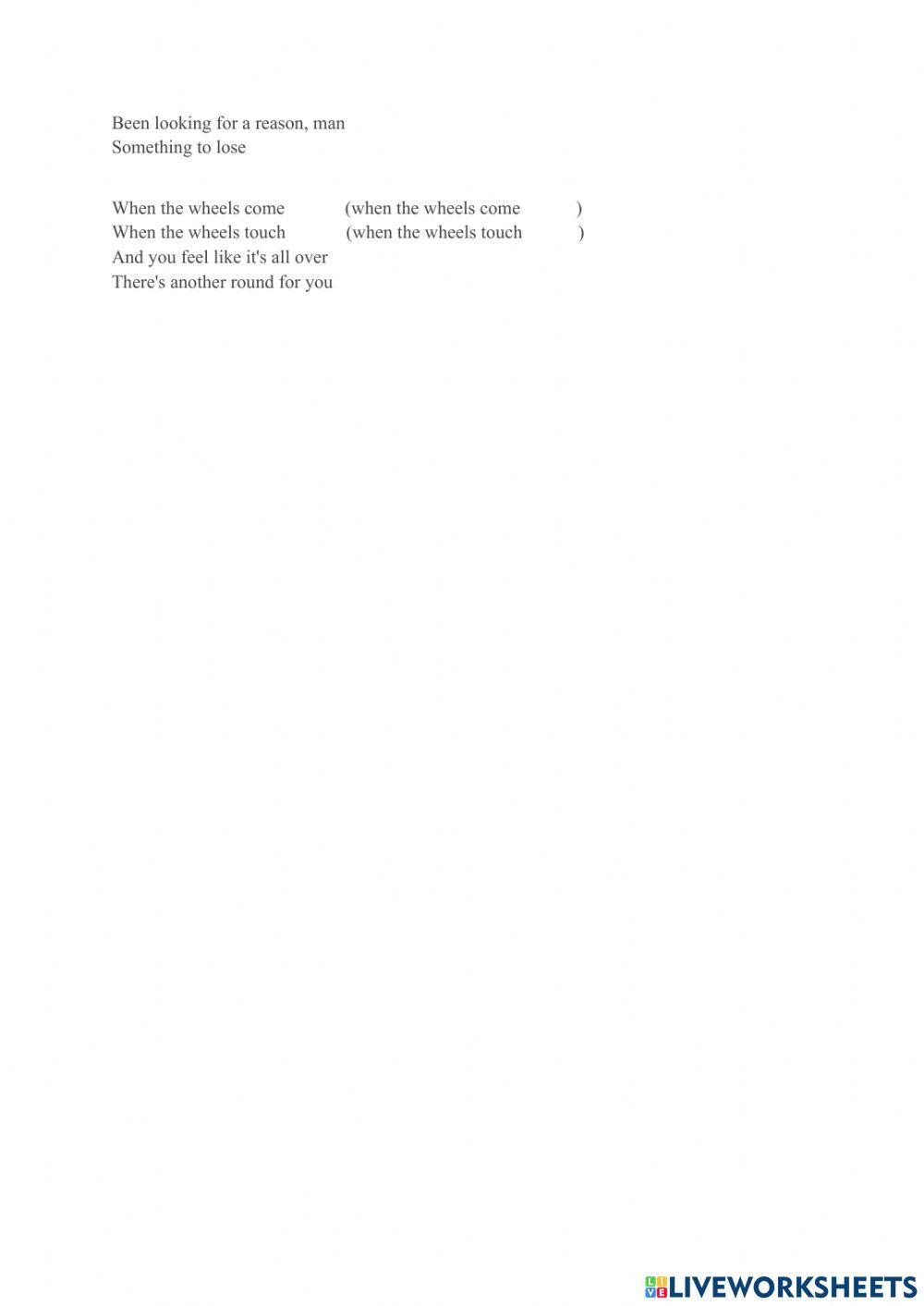 Wheels - Foo Fighters