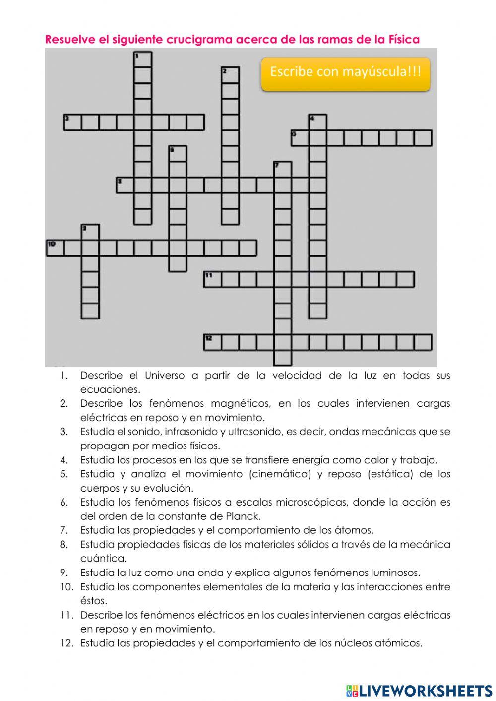 Unidades y ramas dela física