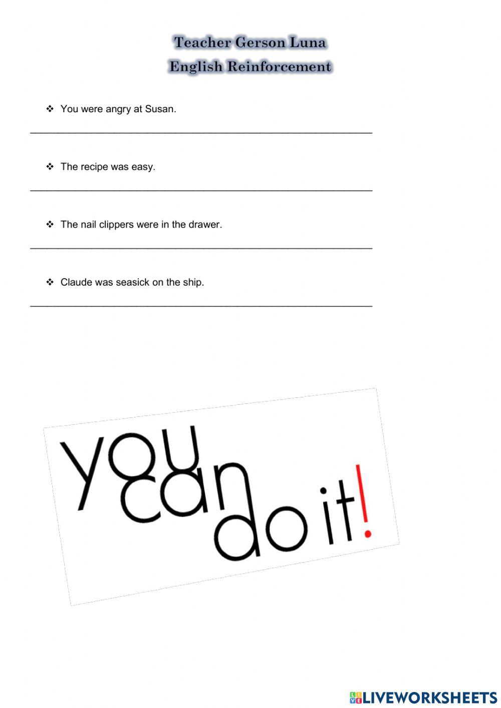 Past Tense - BE- Negative and Questions