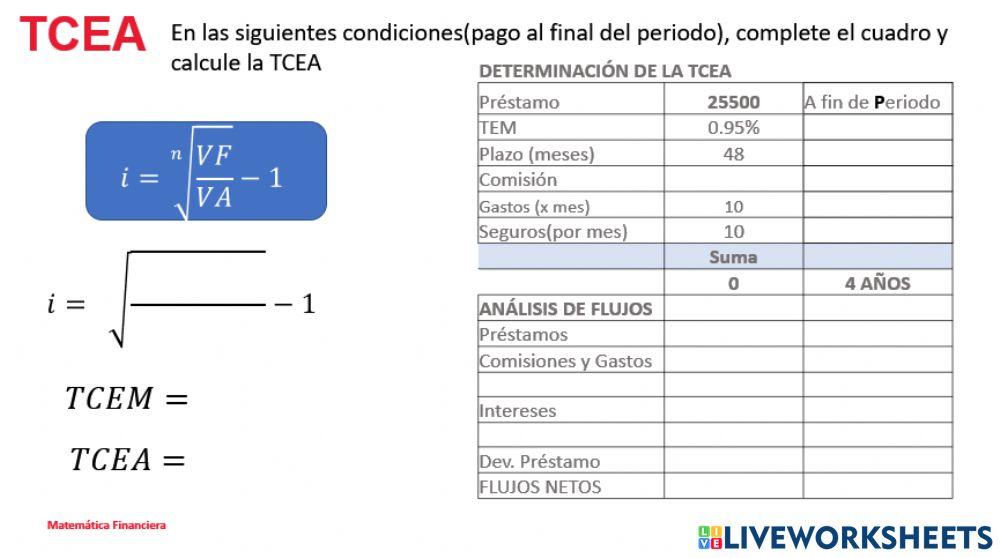 Calculo de la TCEA 4