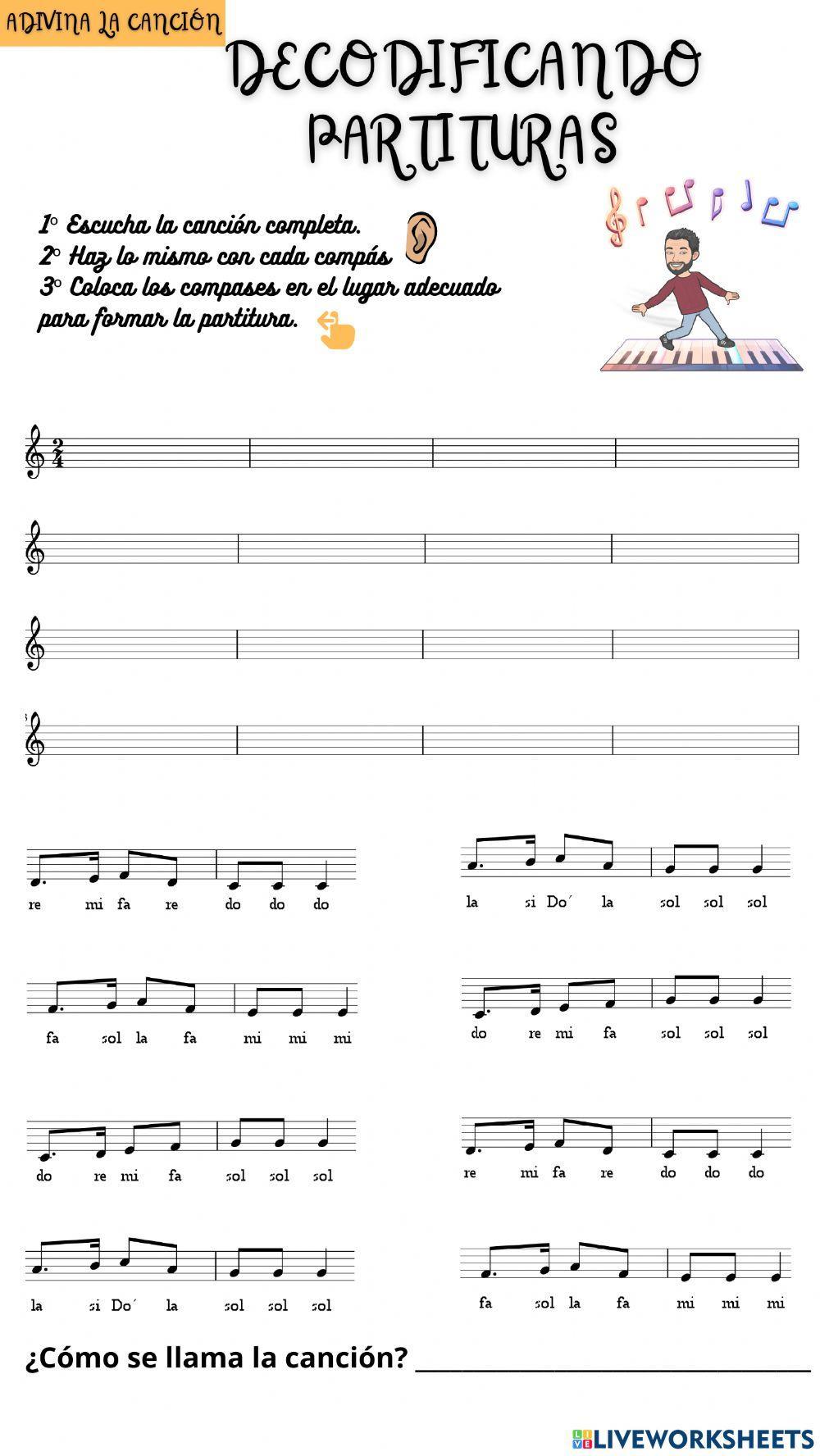 Adivina la canción. Decodificar canciones