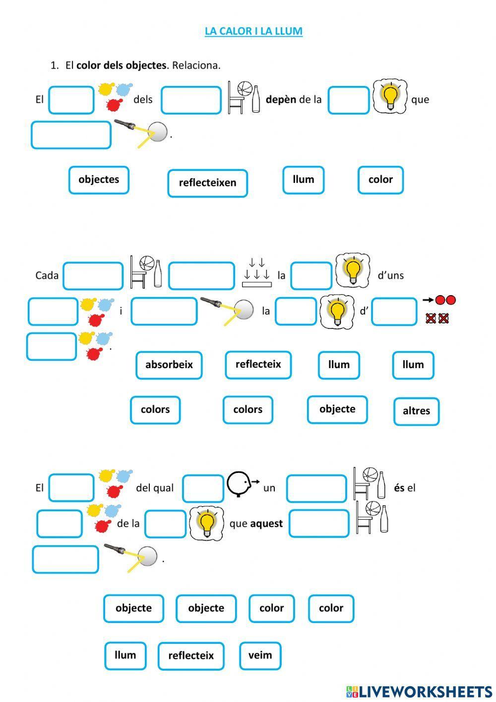 La calor i la llum 10. Els colors dels objectes.