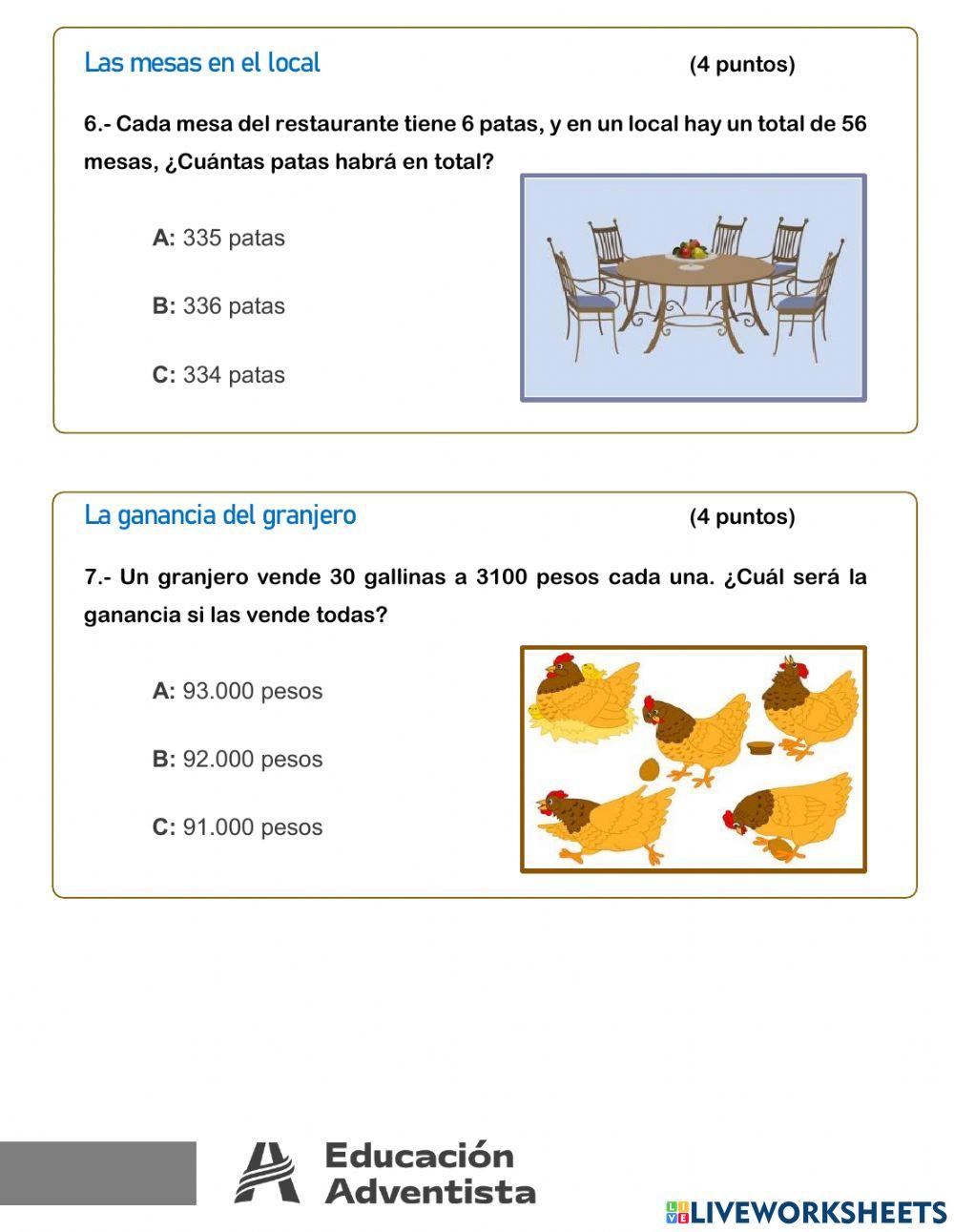 Evaluación Matemática