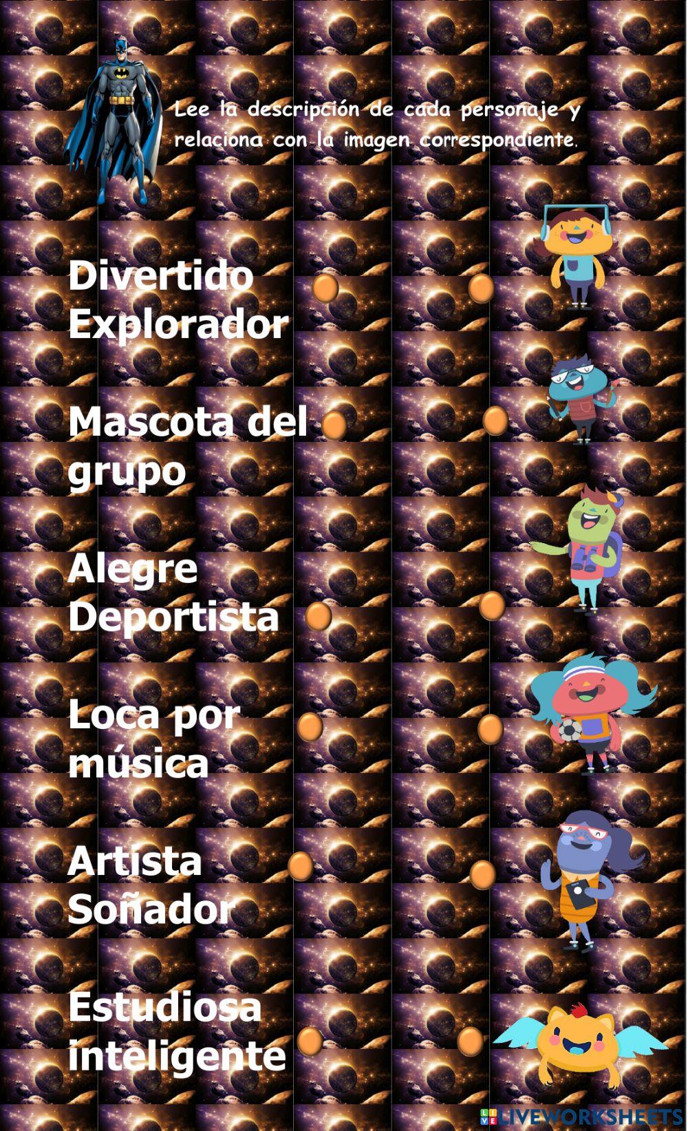 Lee y relaciona la imagen con las palabras