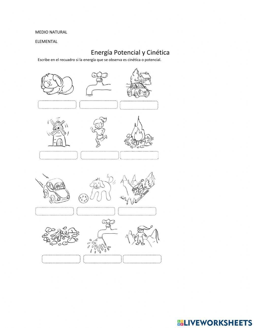 Energía potencial y cinética