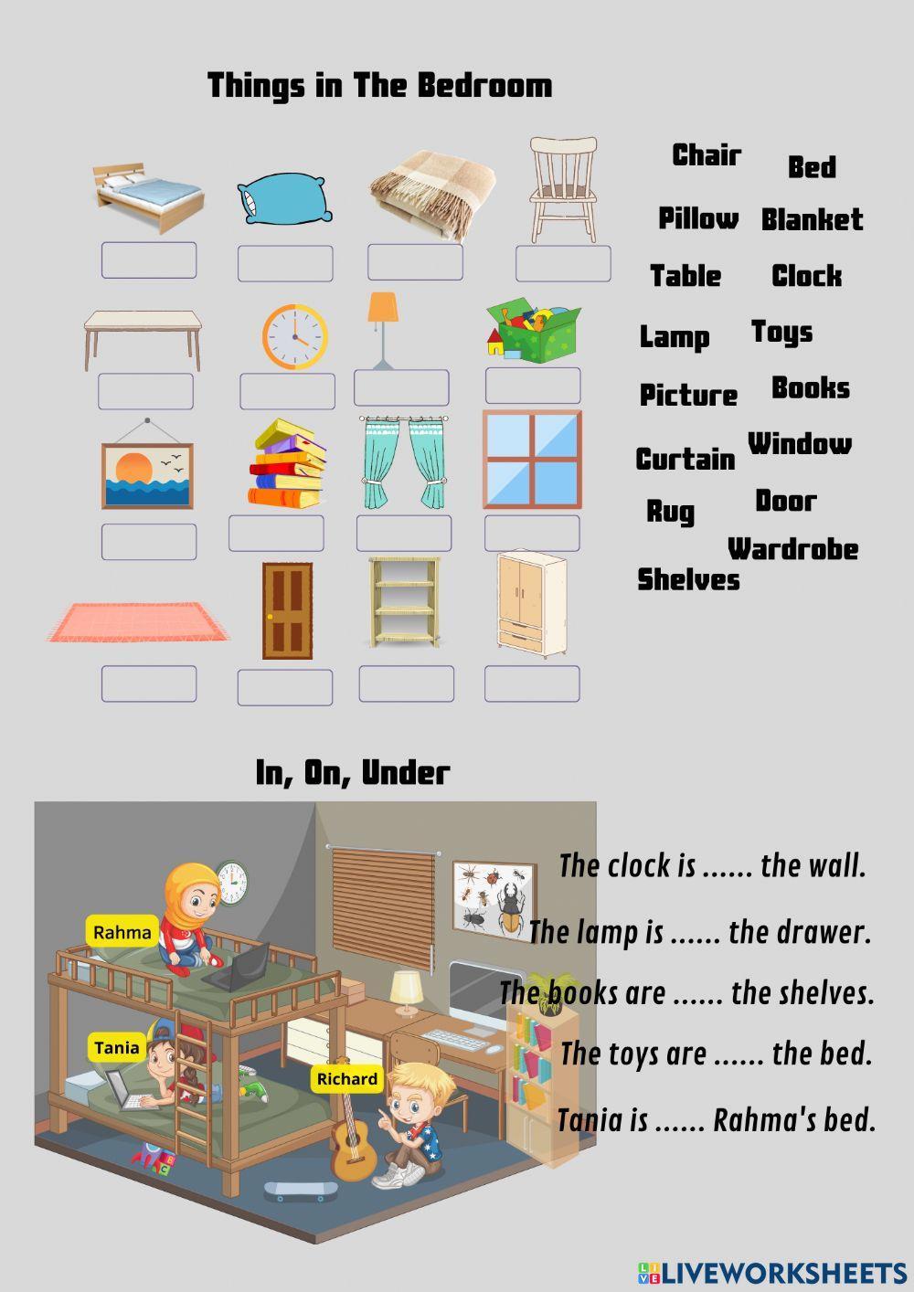 Things in the Bedroom Things in the Bedroom