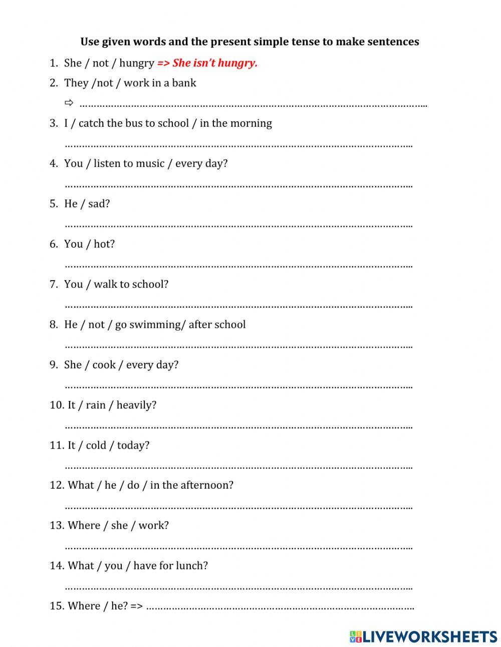 Present simple tense