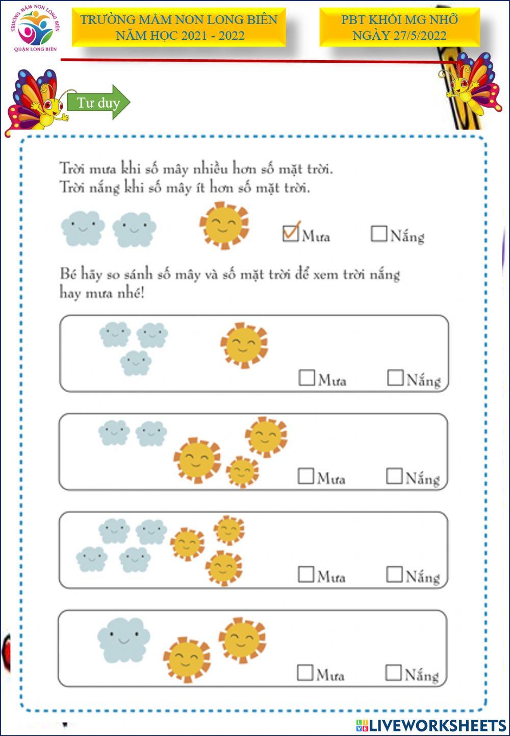 Phiếu BT Khối Nhỡ Cuối Tuần ngày 27-5