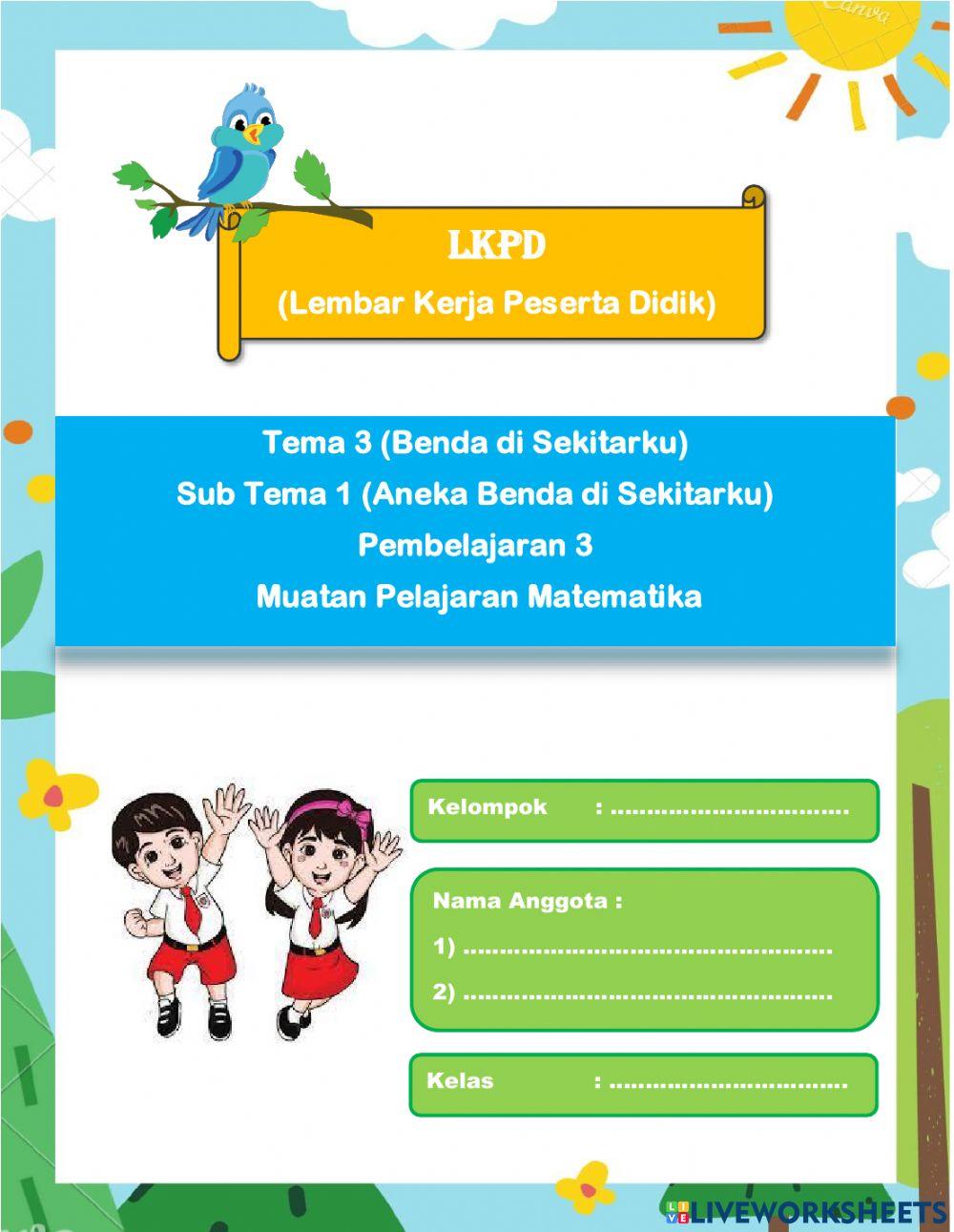 LKPD Matematika Tema 3 Subtema 1 Pembelajaran 3