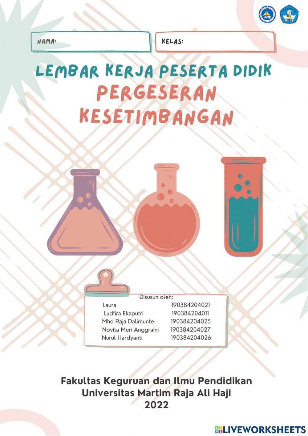 LKPD Pergeseran Kesetimbangan