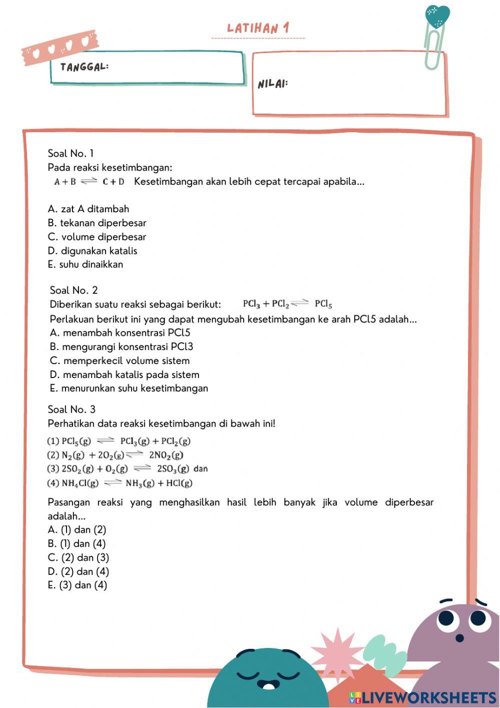 LKPD Pergeseran Kesetimbangan