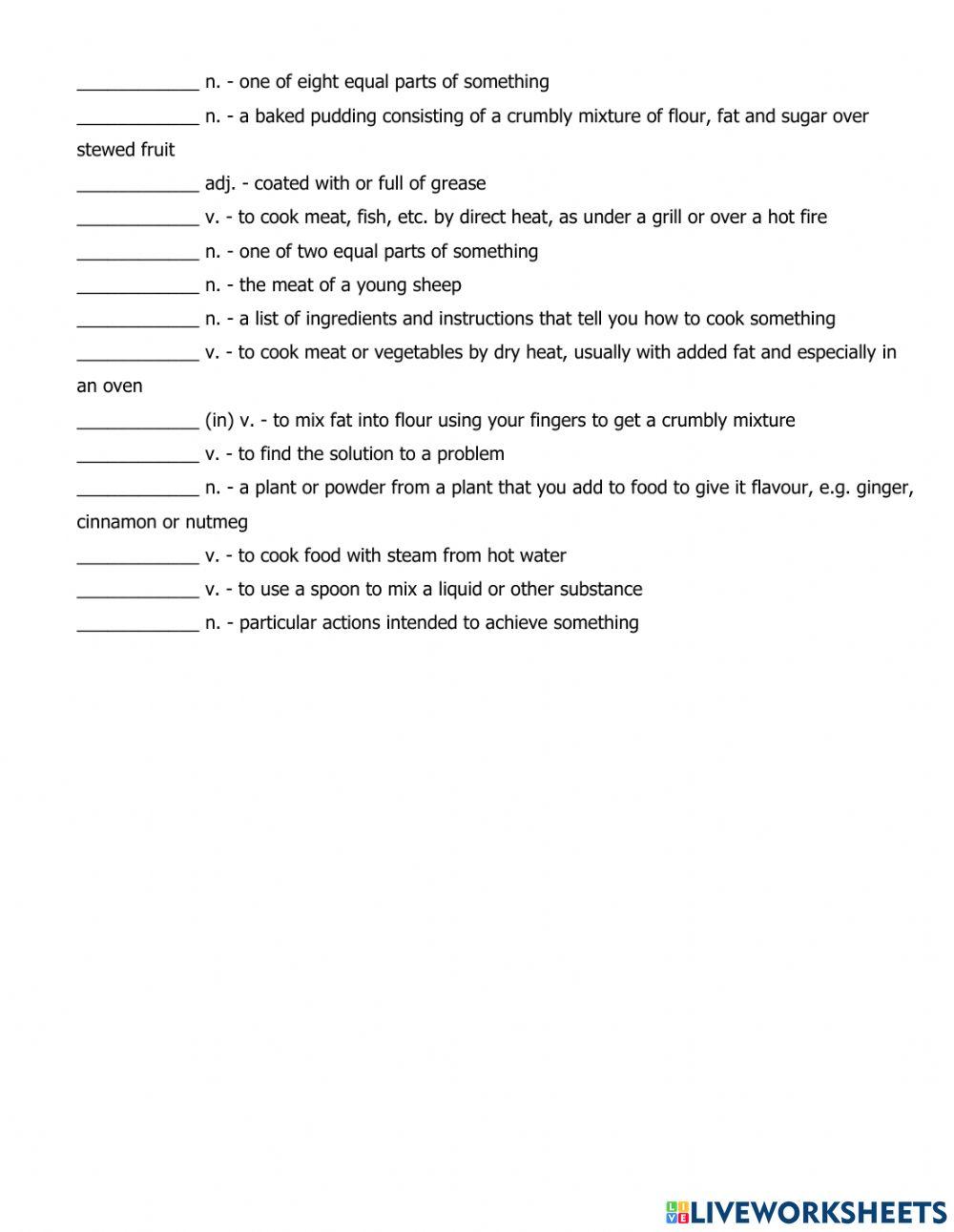 Ielts f1 listening unit 2 vocab