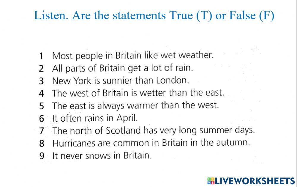 Weather in Britain