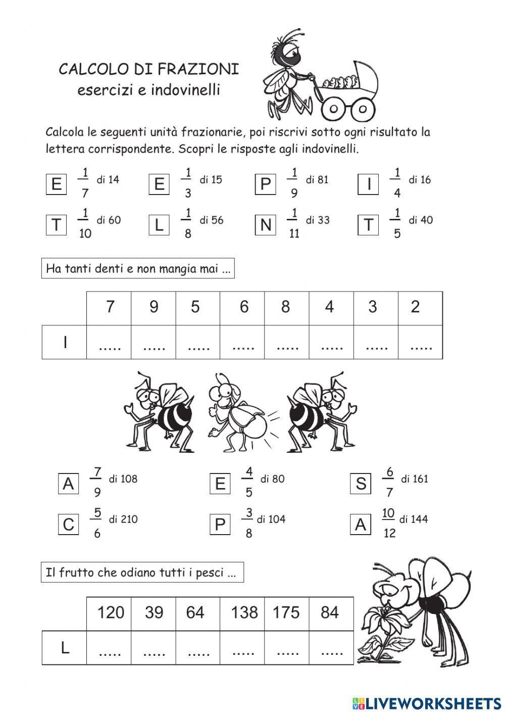 Ripassiamo le frazioni