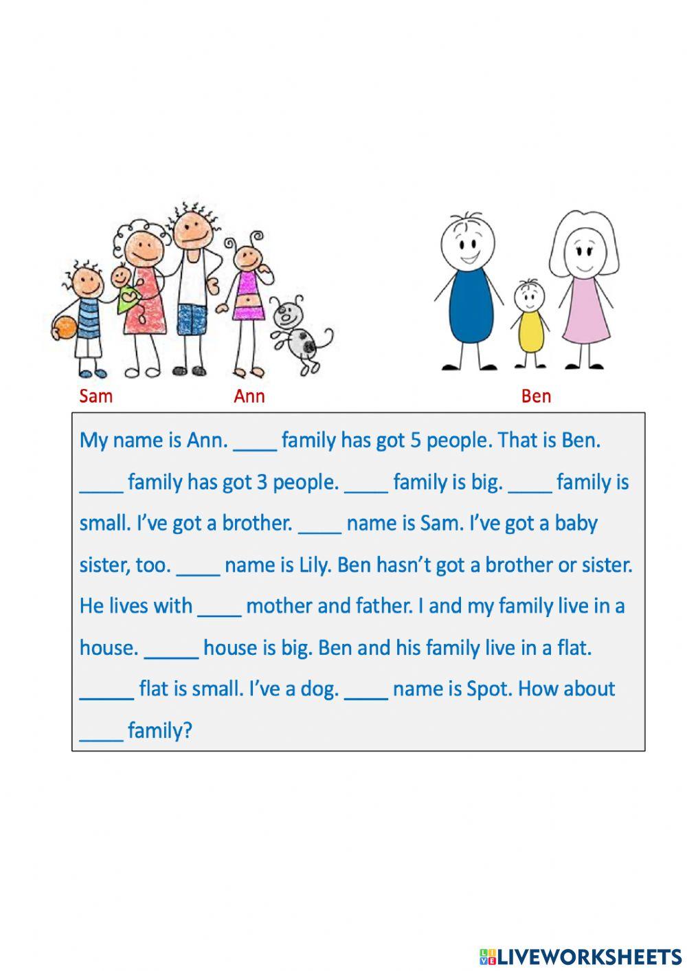 Possessive adjectives