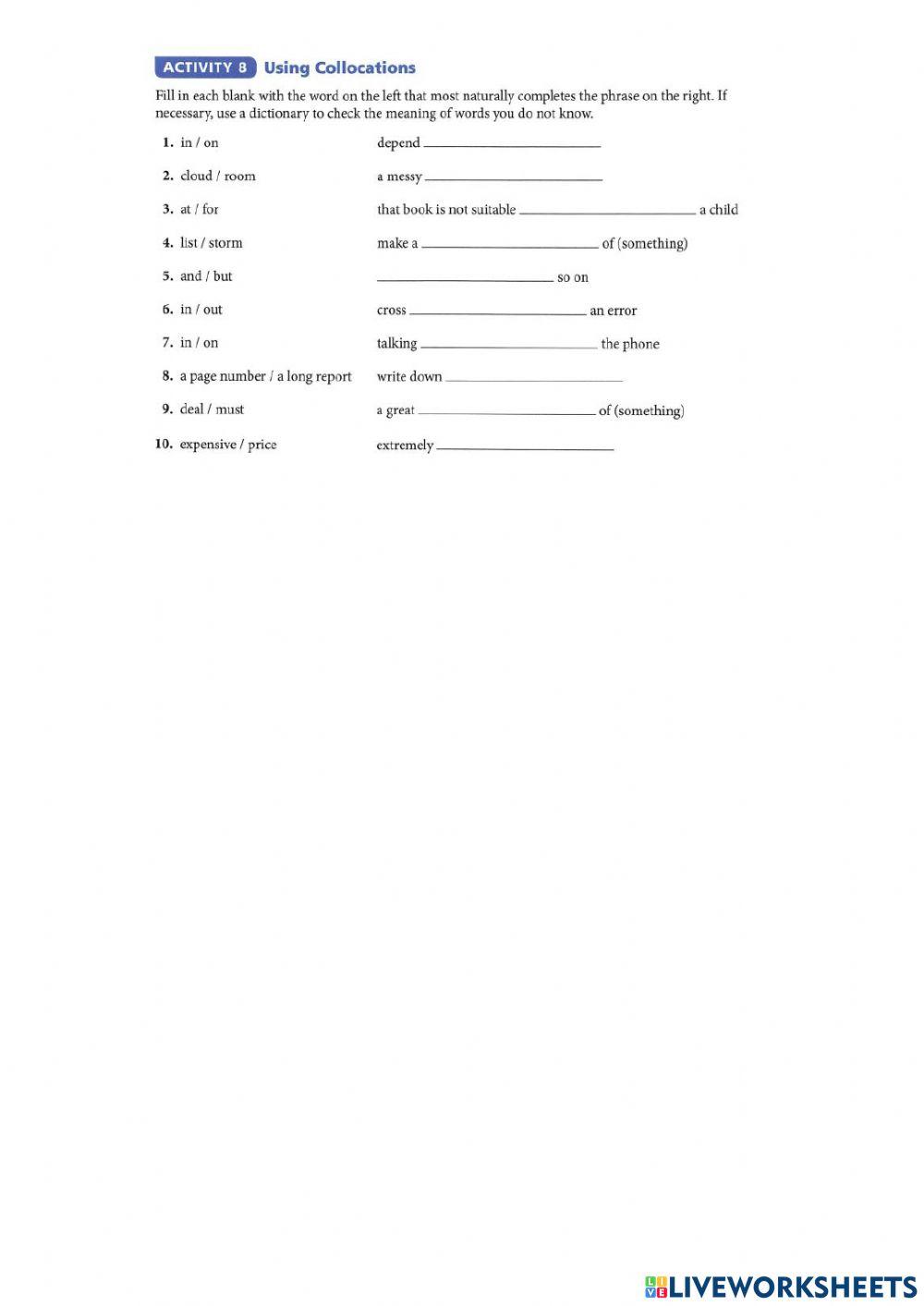 Language and vocabulary