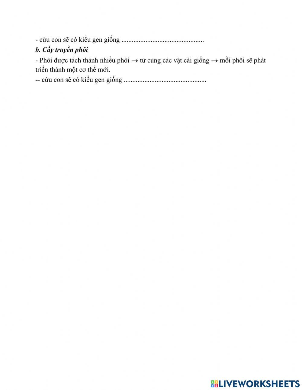 Ôn bài 18- 19 sinh 12