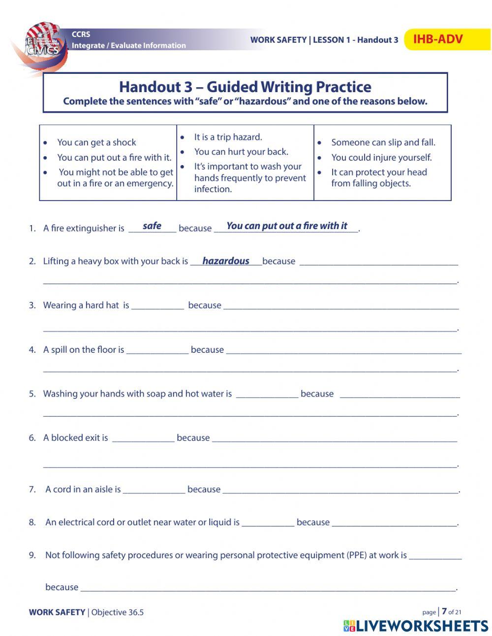 EL Civics Work Safety 36.5