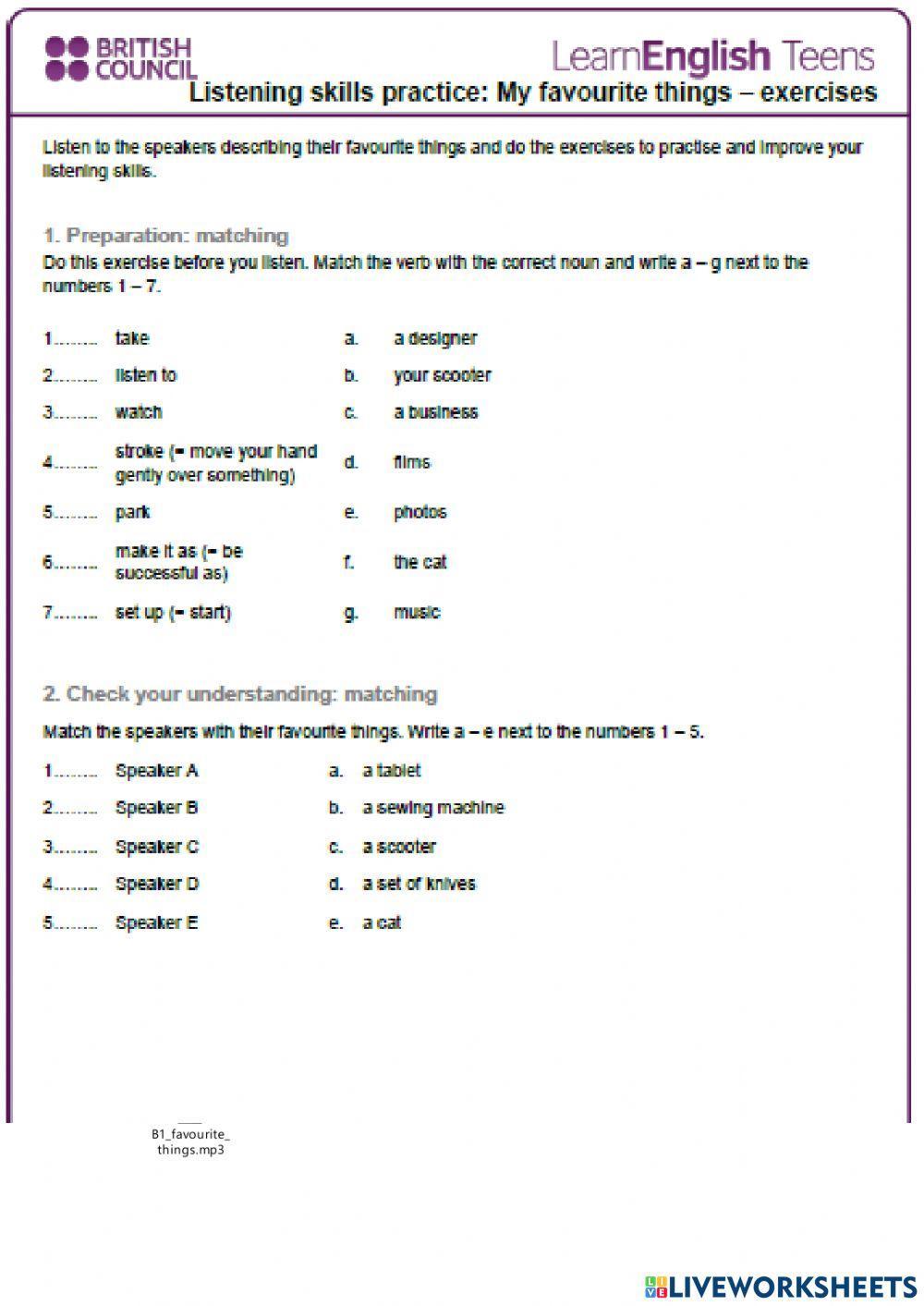 Listening my favourite things