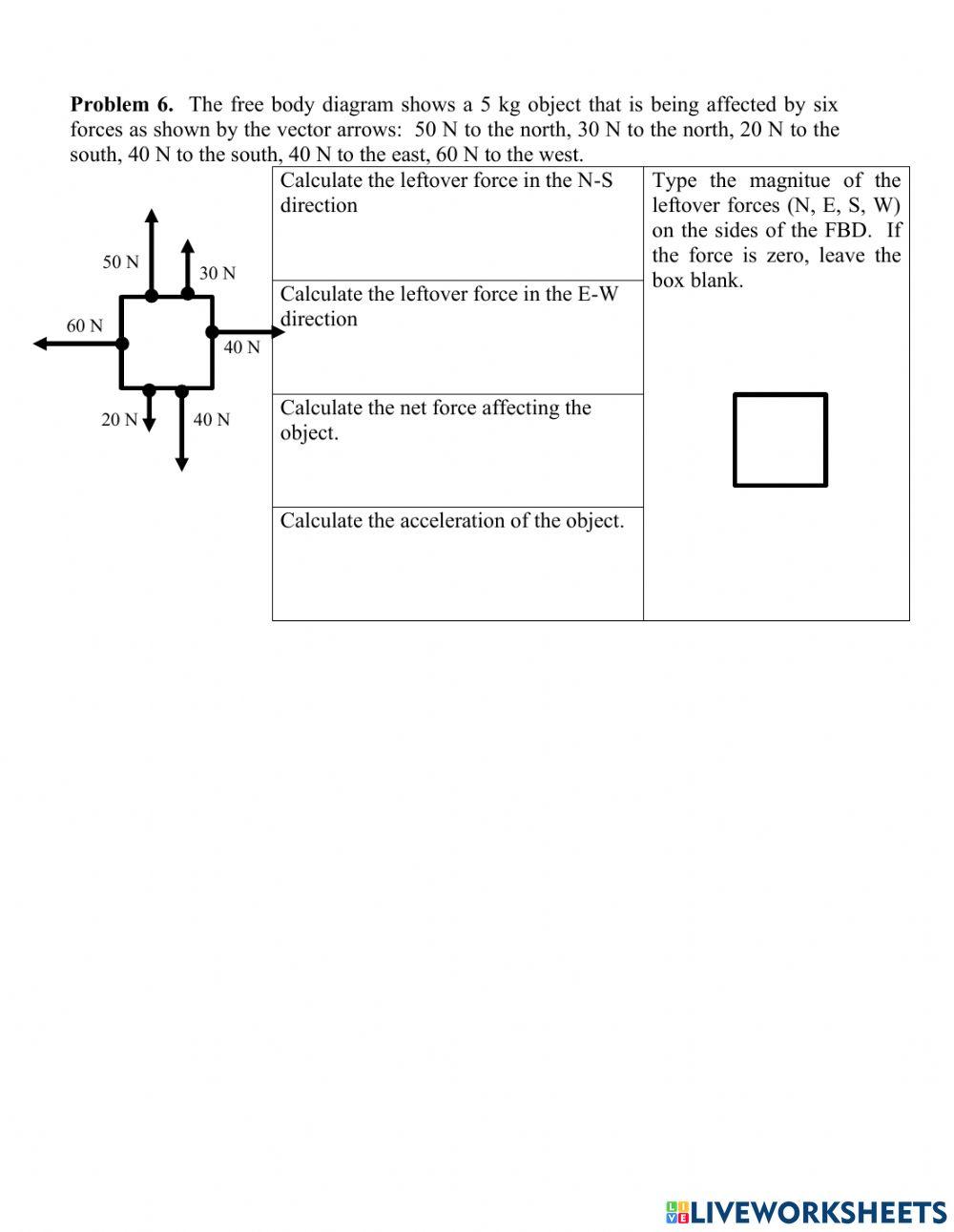 30+ Free Body Diagrams Worksheet Physics