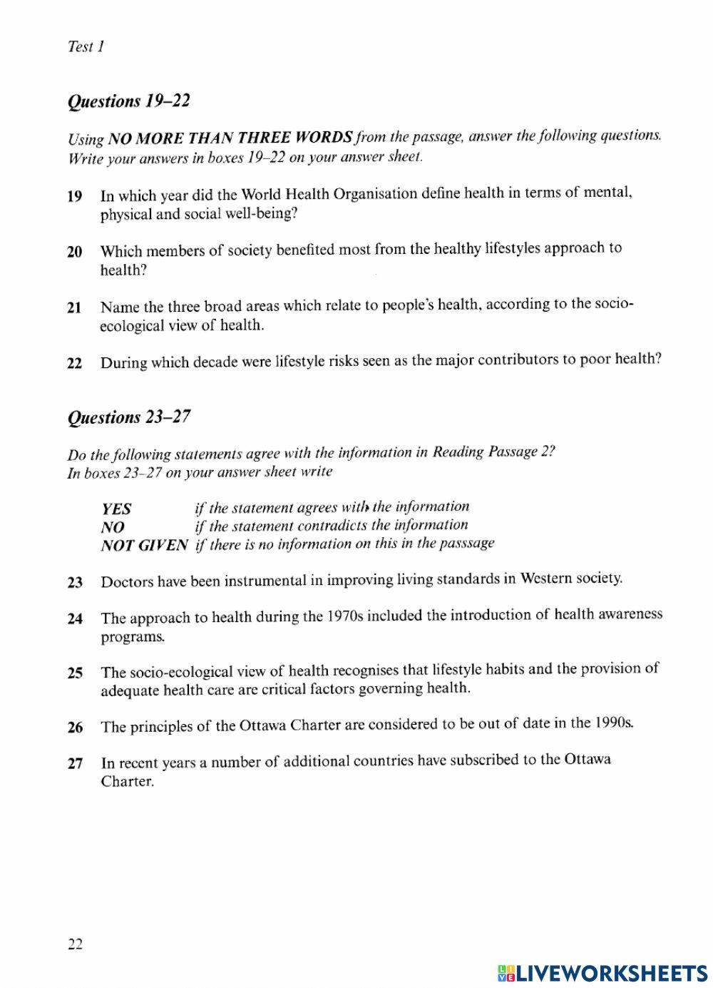 Ielts reading book 2 test 1 part 2