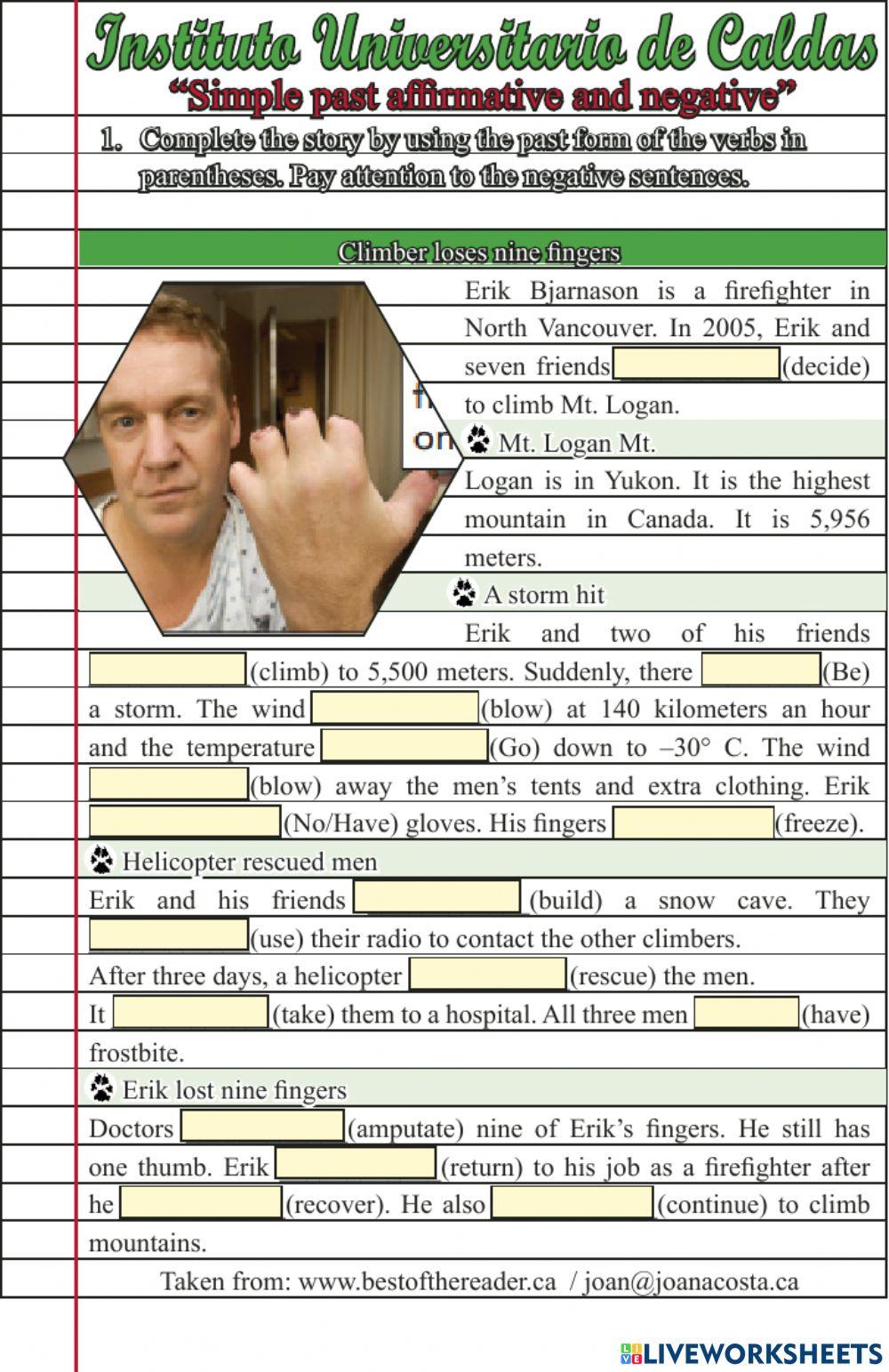 Simple past reading 2