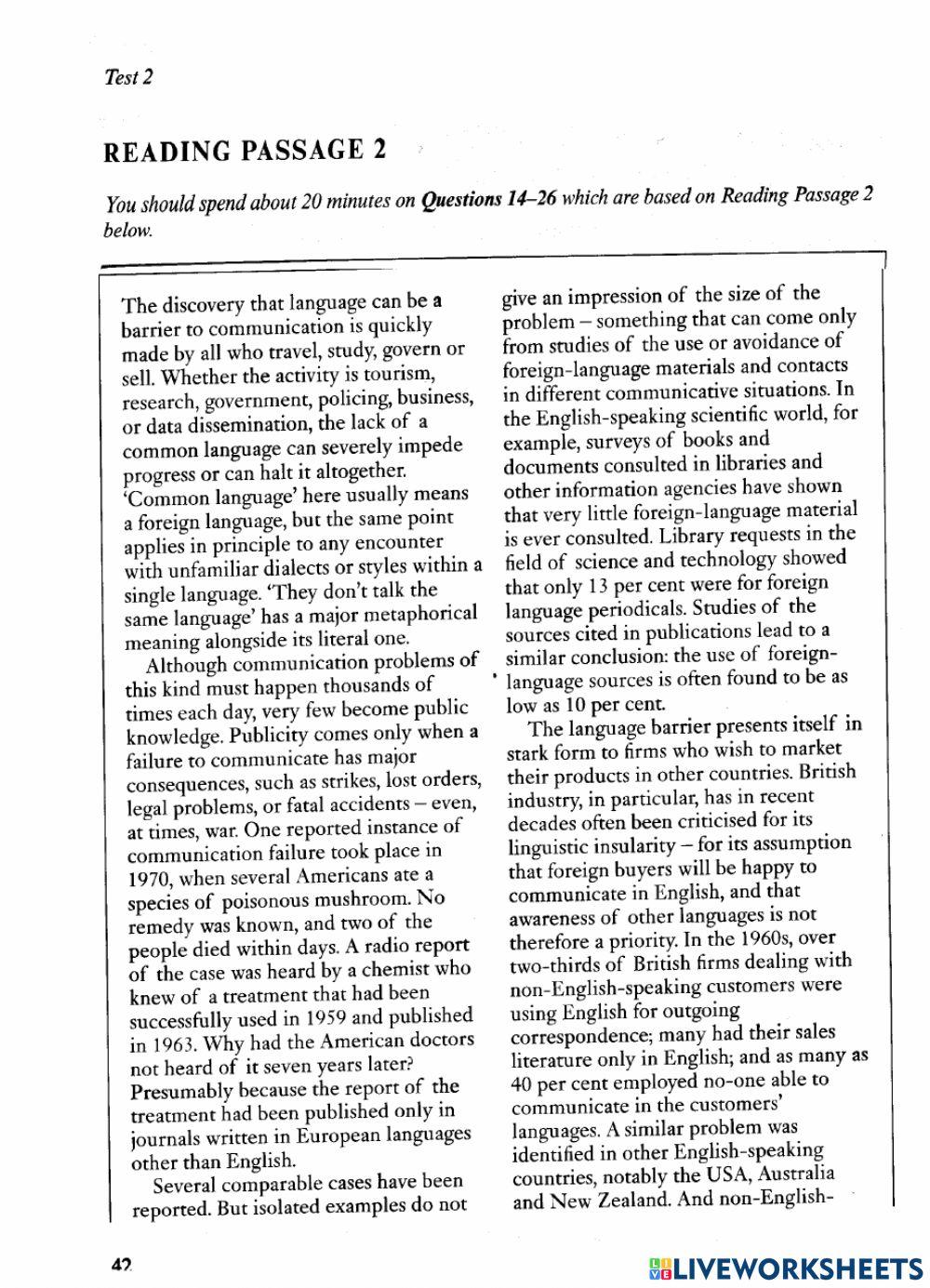 Ielts reading book 2 test 2 part 2