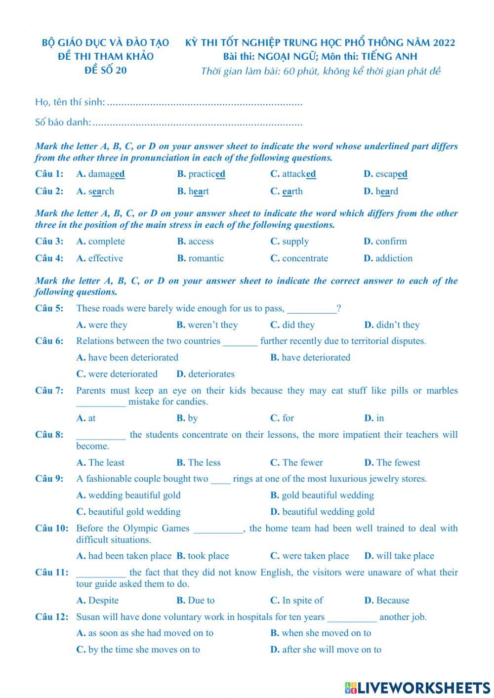 MSE-2022-Đề thi thử số 20