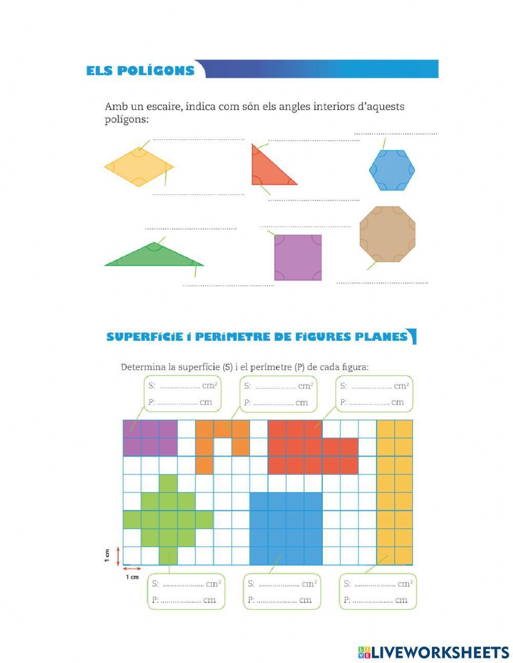 Polígons, superfície, perímetre