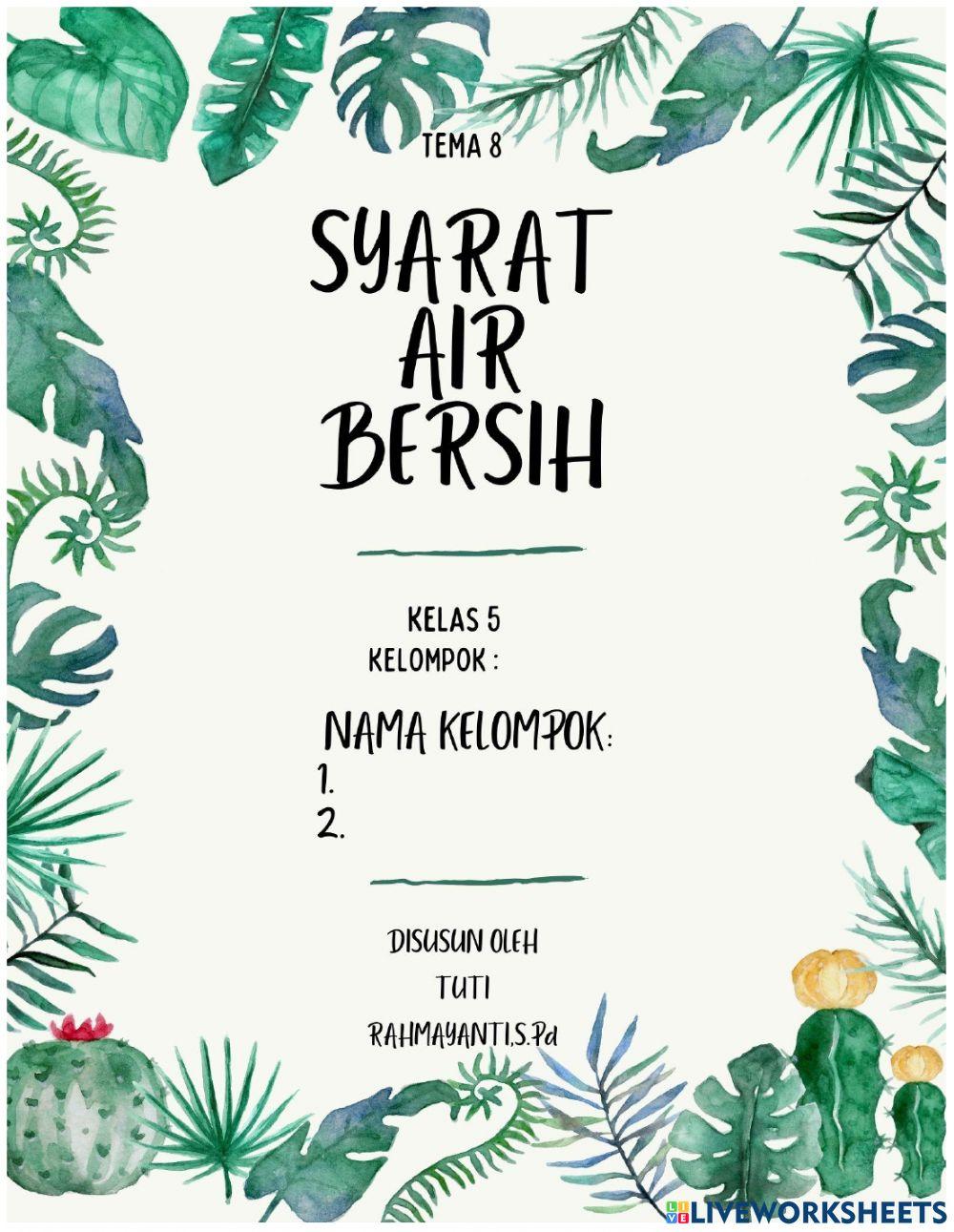 Syarat air bersih