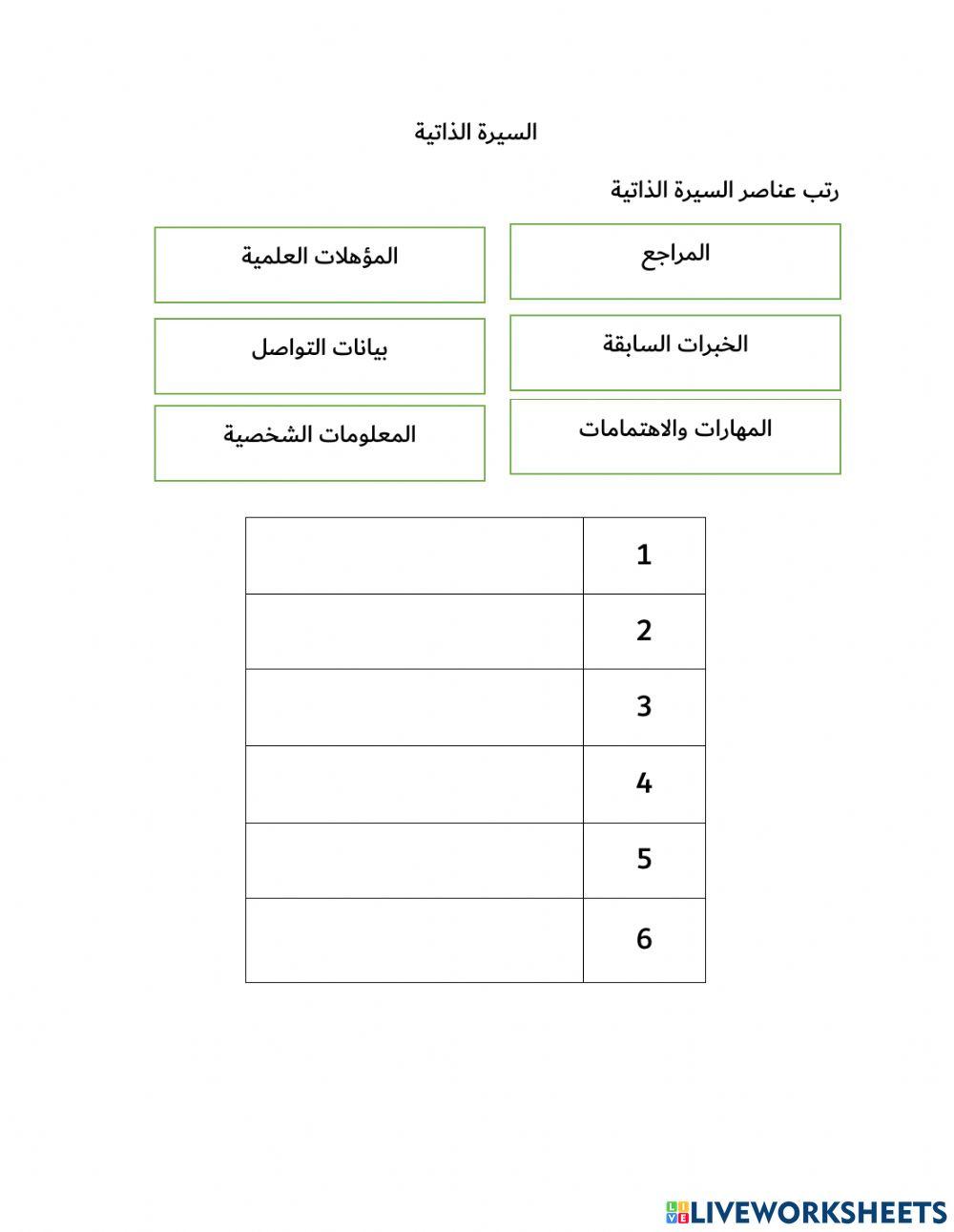 السيرة الذاتية