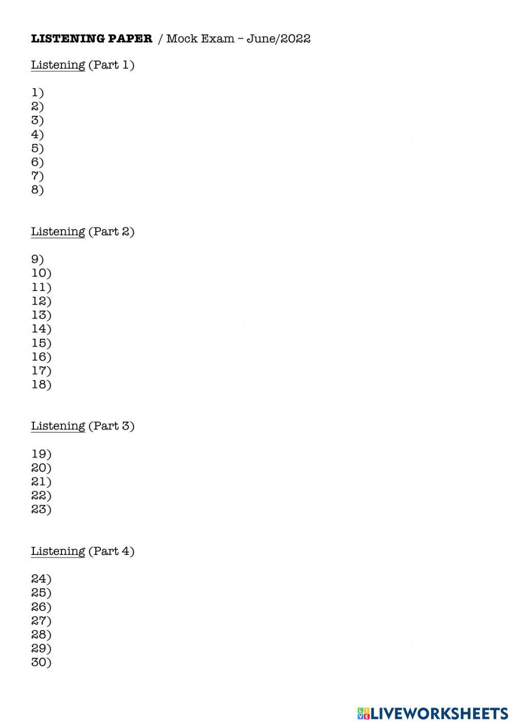 FCE - Paper 3 Potholing