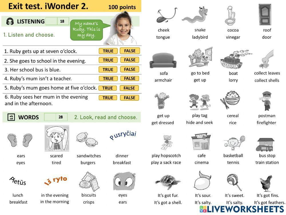 Exit test. iWonder 2