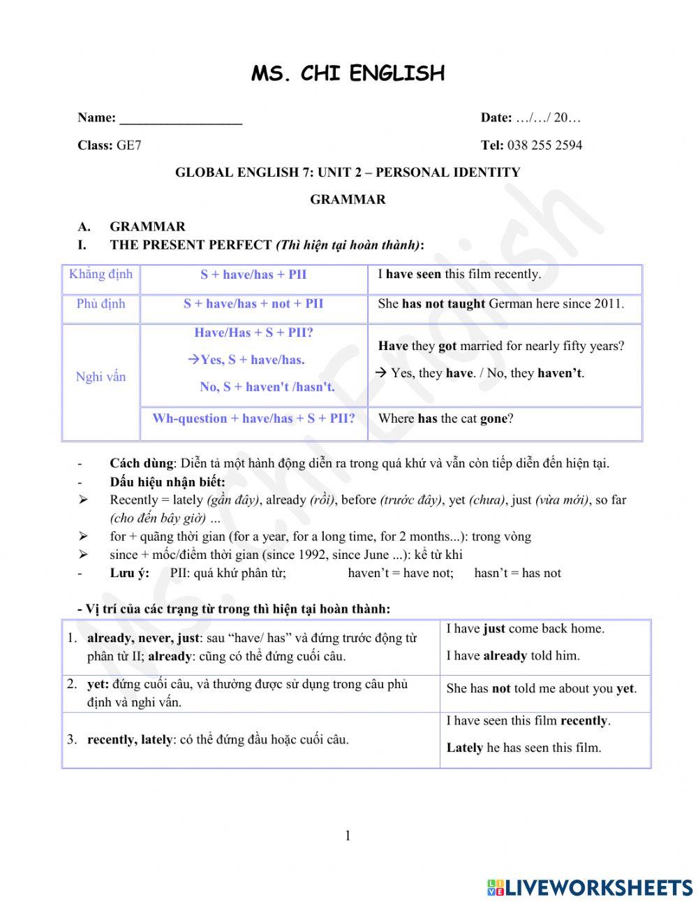 Viet Teacher-GE7-U2-Grammar