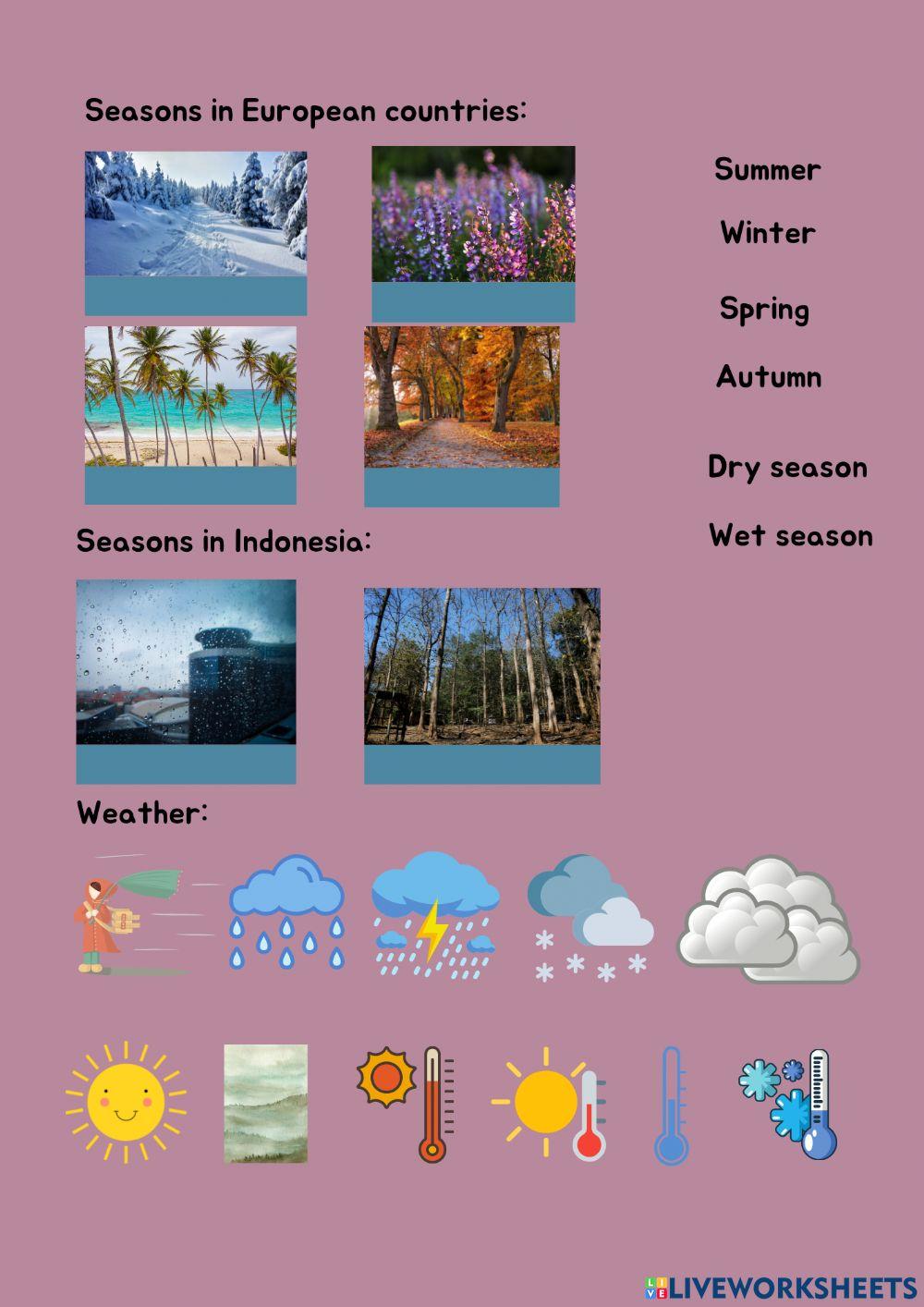 Weather and season Weather and season