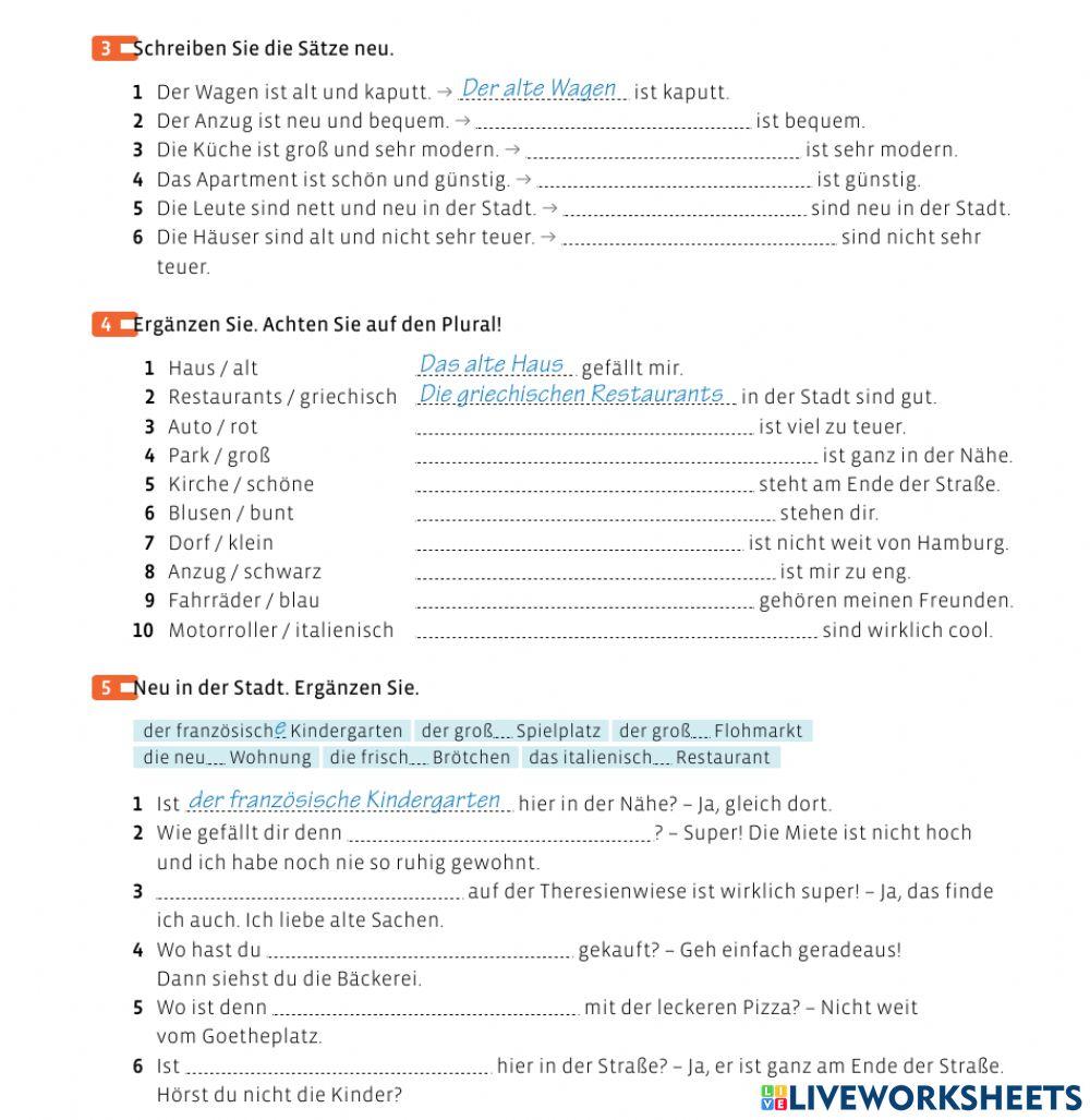 Schwache adjektivdeklination