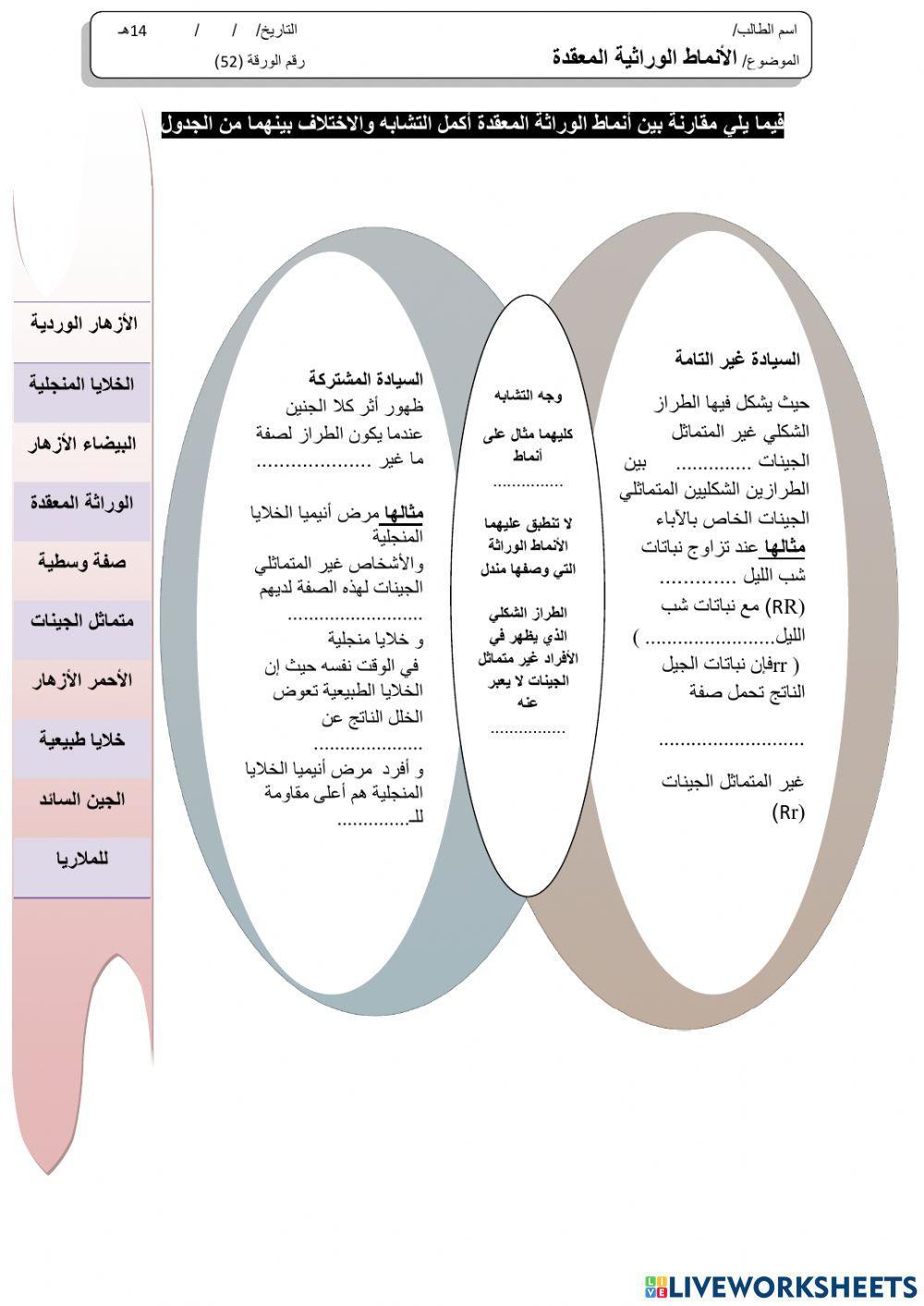 ورقة عمل 52 ( معدلة)