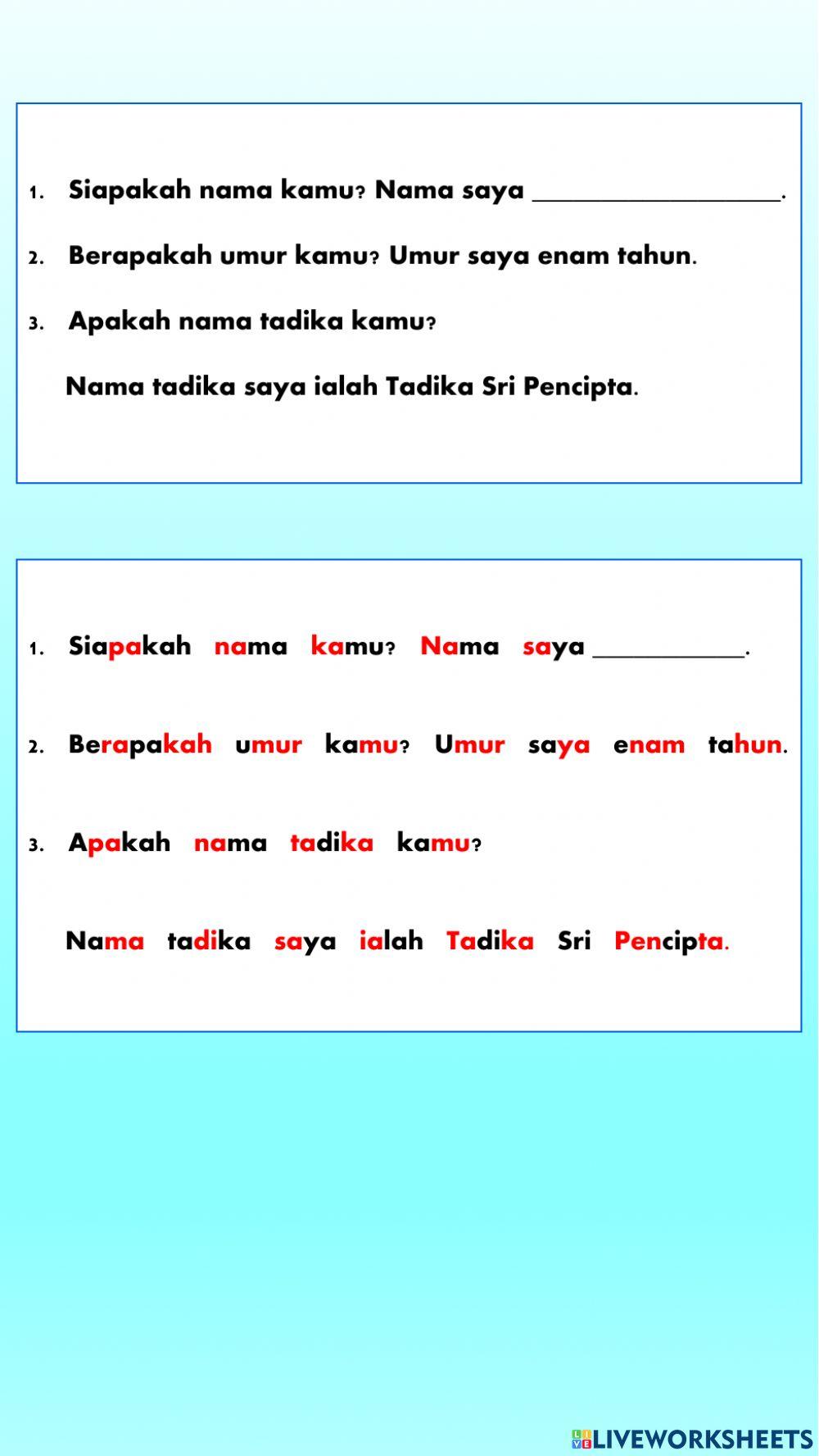 Bahasa Melayu Bahasa Melayu