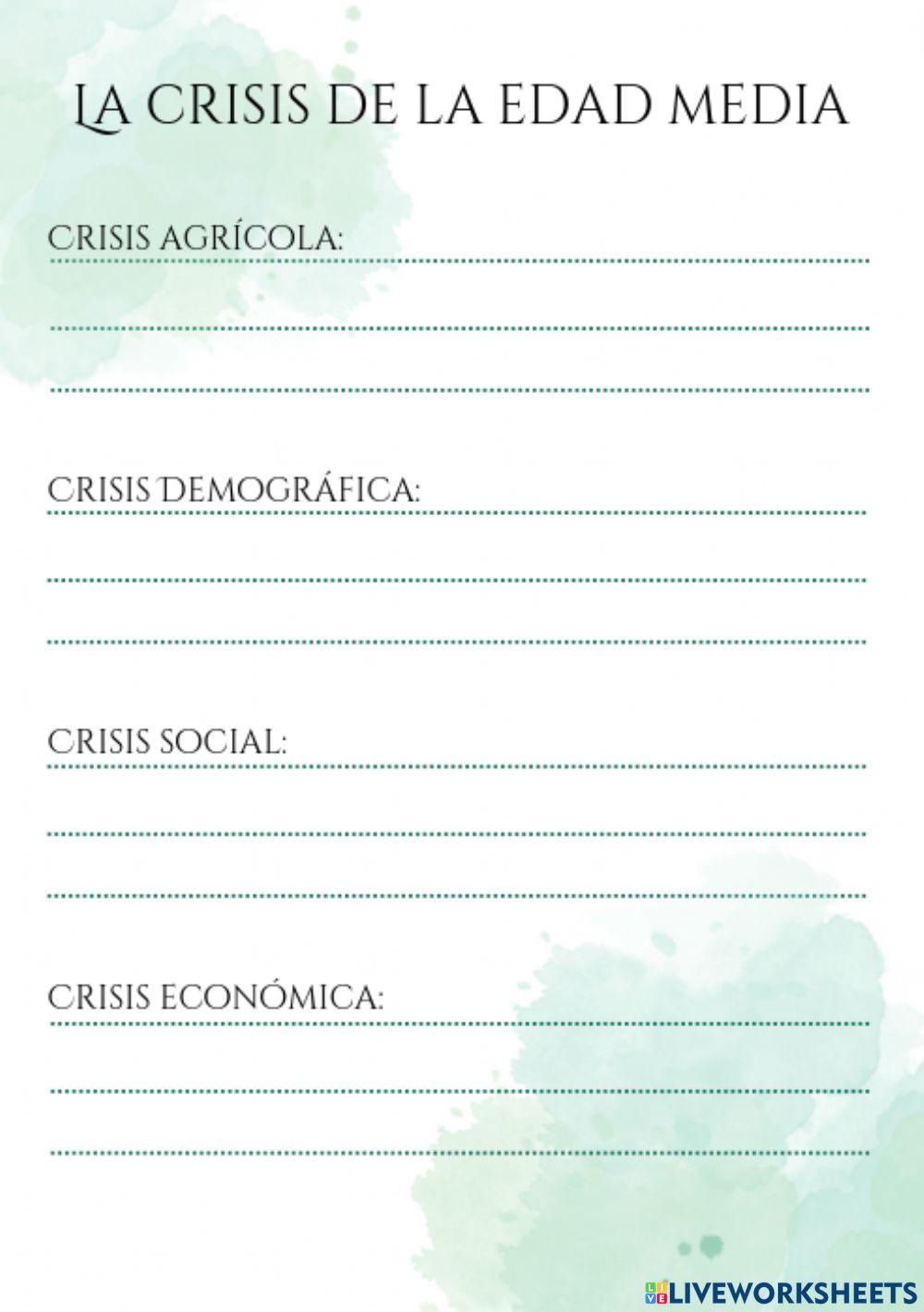 La crisis de la edad media