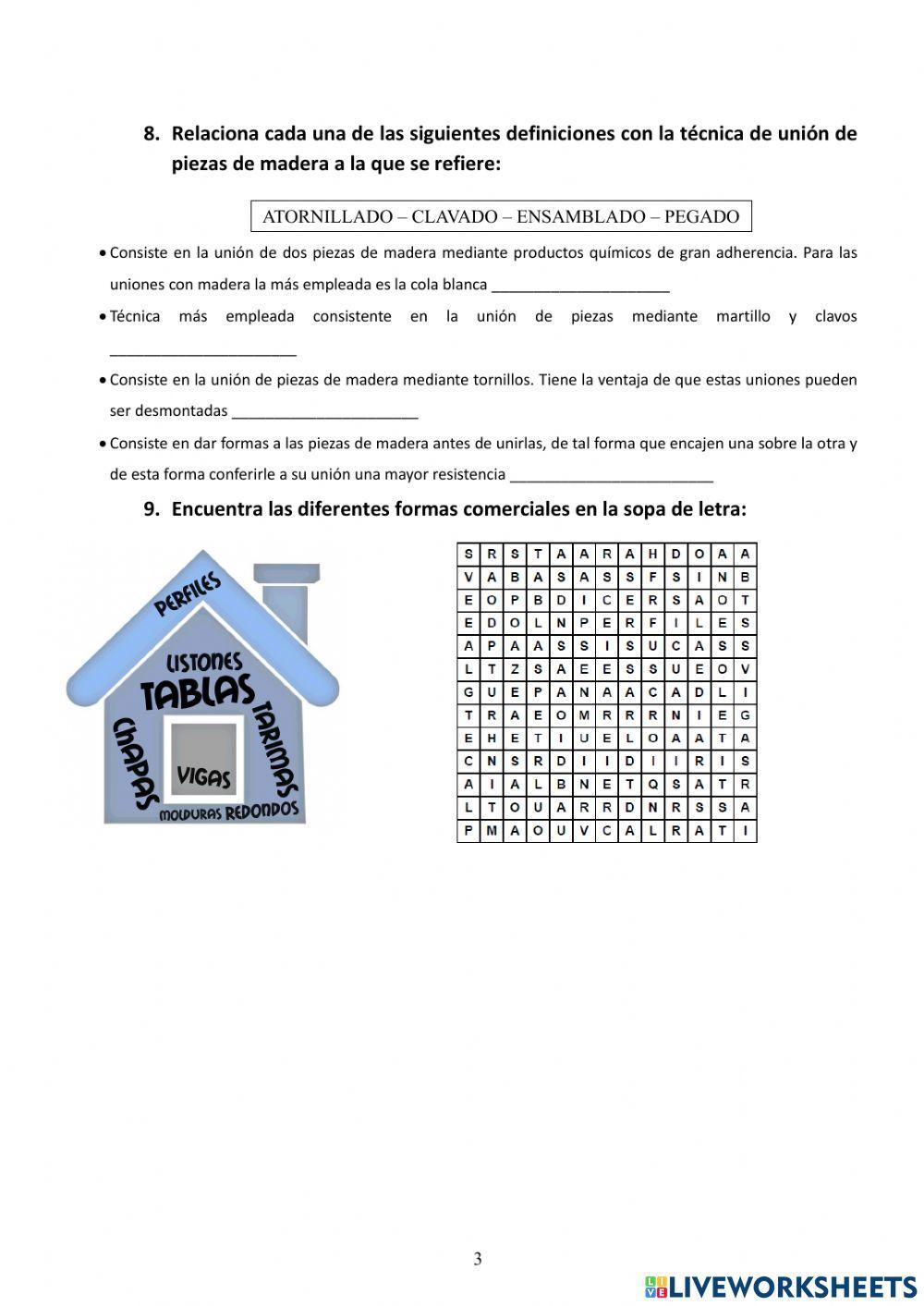 La madera y sus derivados